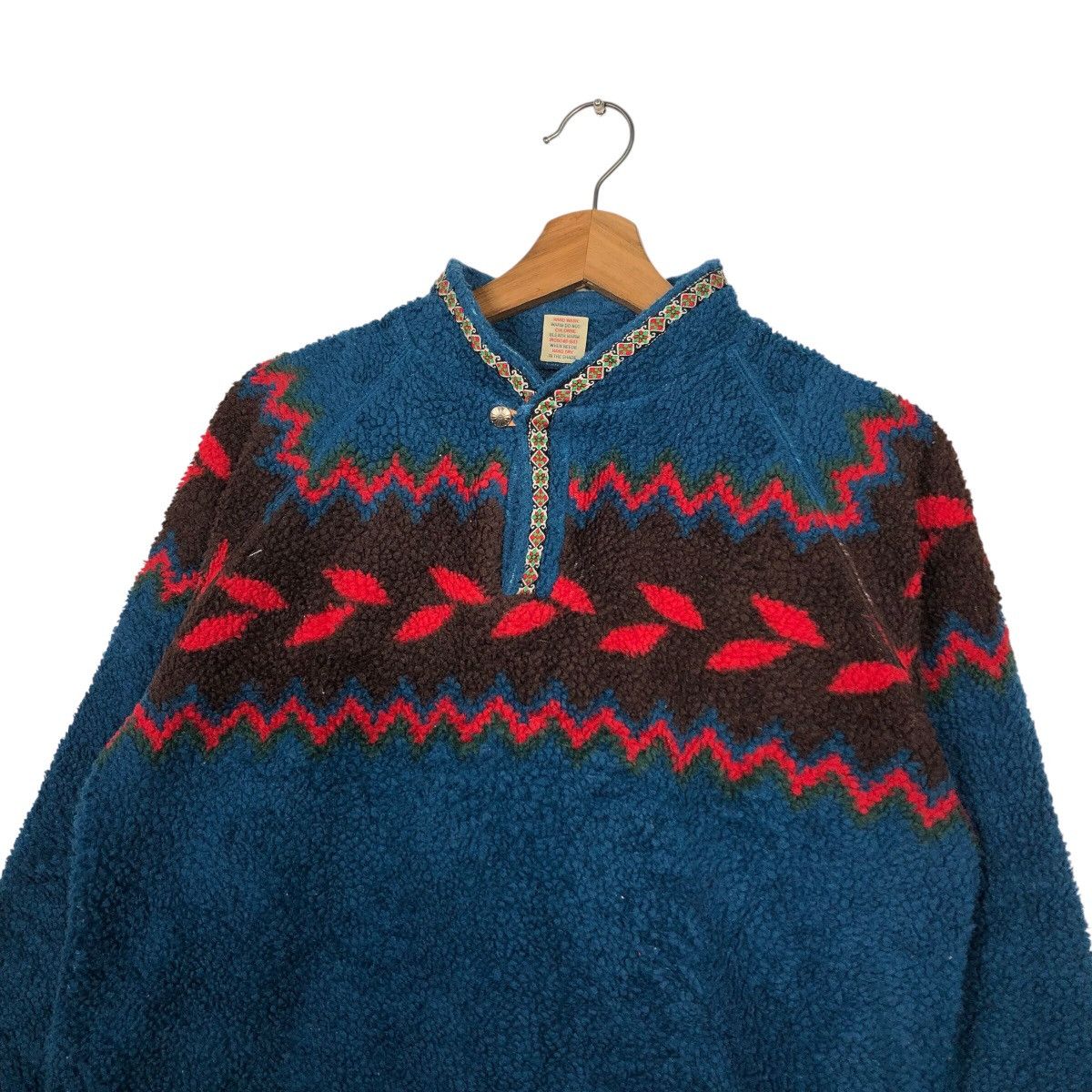 Japanese Brand 📌Vintage Half Zipper Fleece Jacket Blue Work Issey Miyake Size US L / EU 52-54 / 3 - 9 Thumbnail