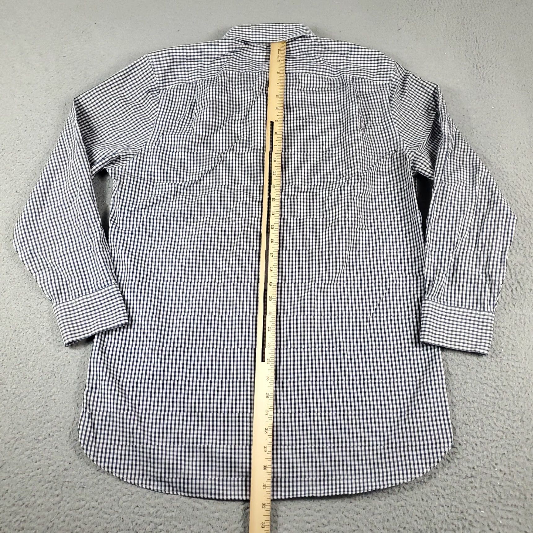 Bonobos Bonobos Dress Shirt Men Size 16 Blue Check Long Sleeve Button-Up Non-Iron Size 42R - 5 Thumbnail