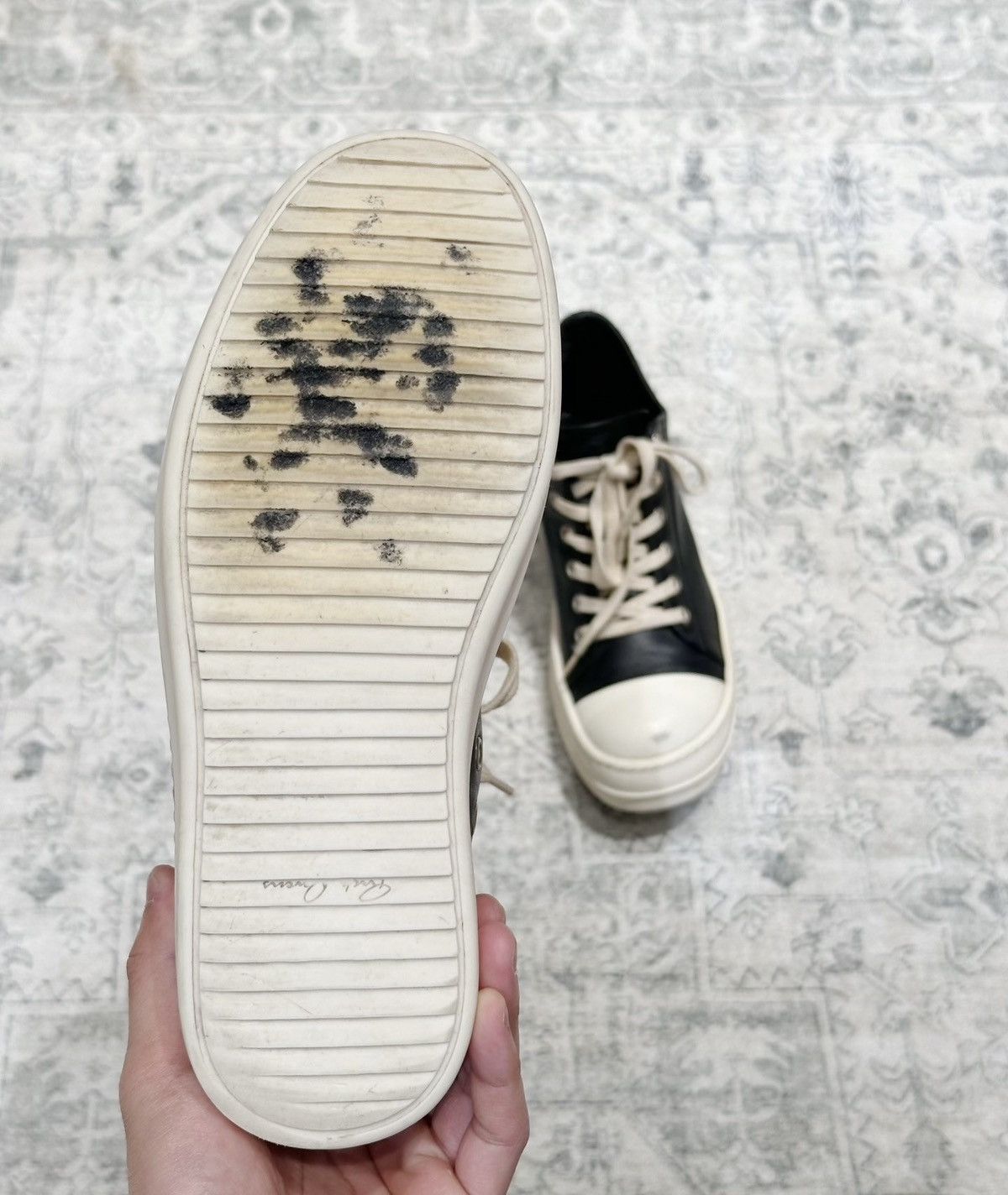 Rick Owens Rick Owens Mainline Leather Low-Top Sneakers Size US 8 / IT 38 - 6 Thumbnail