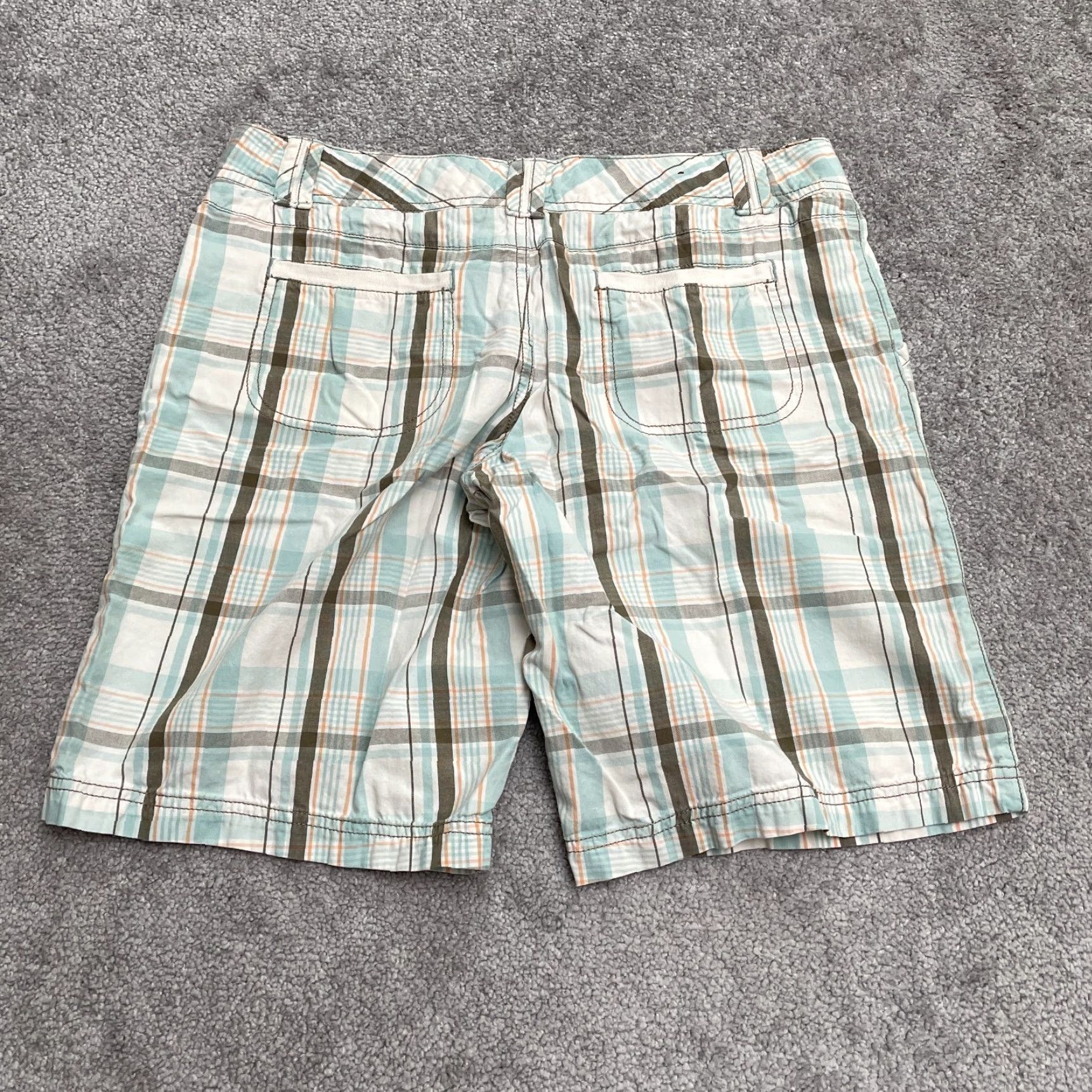 Mossimo Mossimo Supply Plaid Bermuda Shorts Juniors 7 Multicolor Cotton Pockets Casual Size 28" / US 6 / IT 42 - 2 Thumbnail