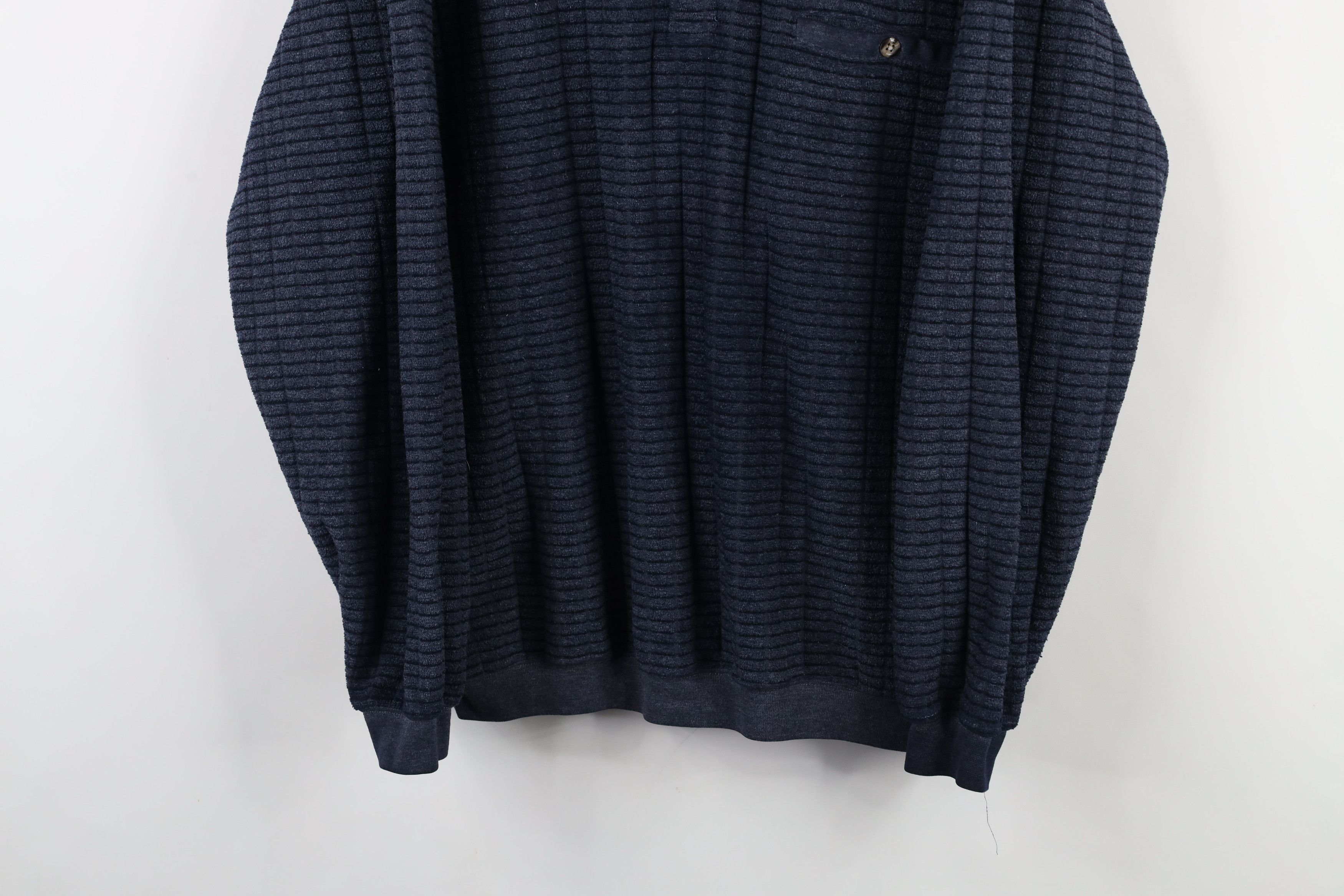 Vintage Vintage 90s Streetwear Textured Fleece Collared Sweatshirt Size US XL / EU 56 / 4 - 3 Thumbnail