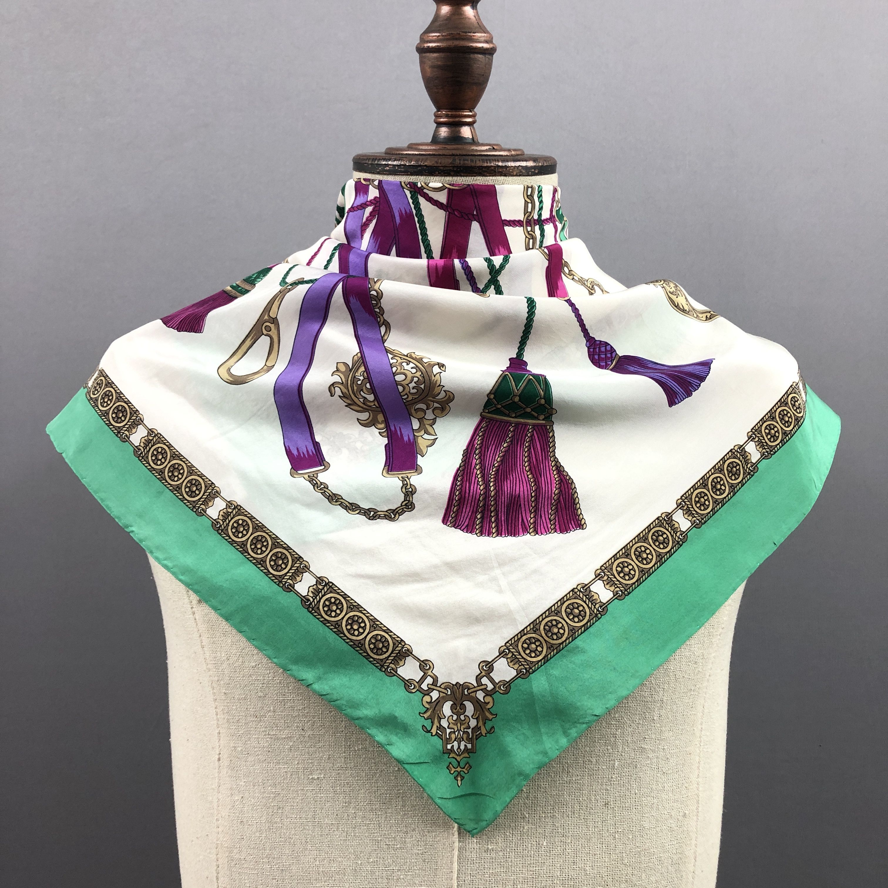 Other × Vintage Vintage Pola SILK Scarf Twill Stole Wraps Scarves Size ONE SIZE - 1 Thumbnail