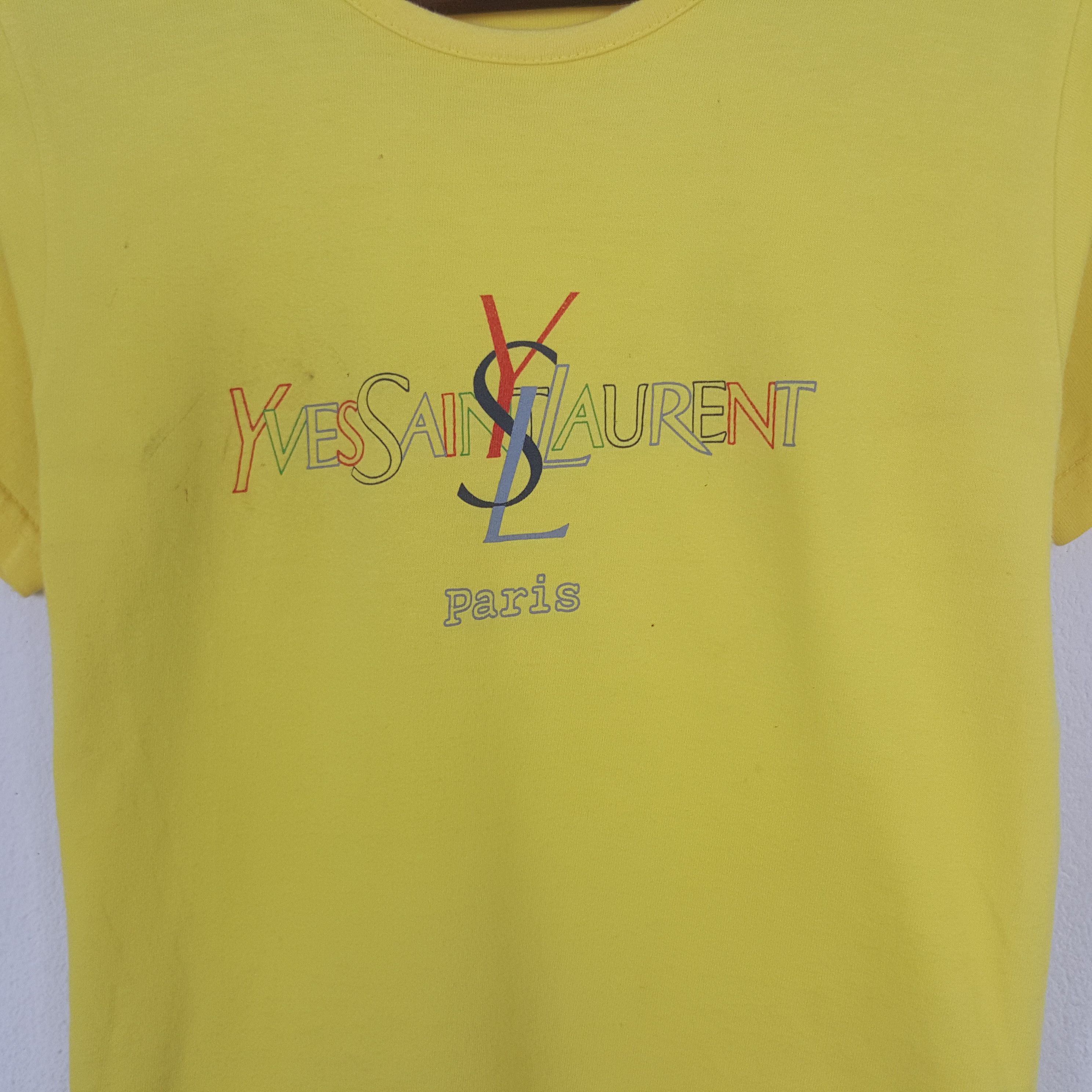 Other Vintage Yves Saint Laurent Paris Tshirt Size XS / US 0-2 / IT 36-38 - 2 Thumbnail