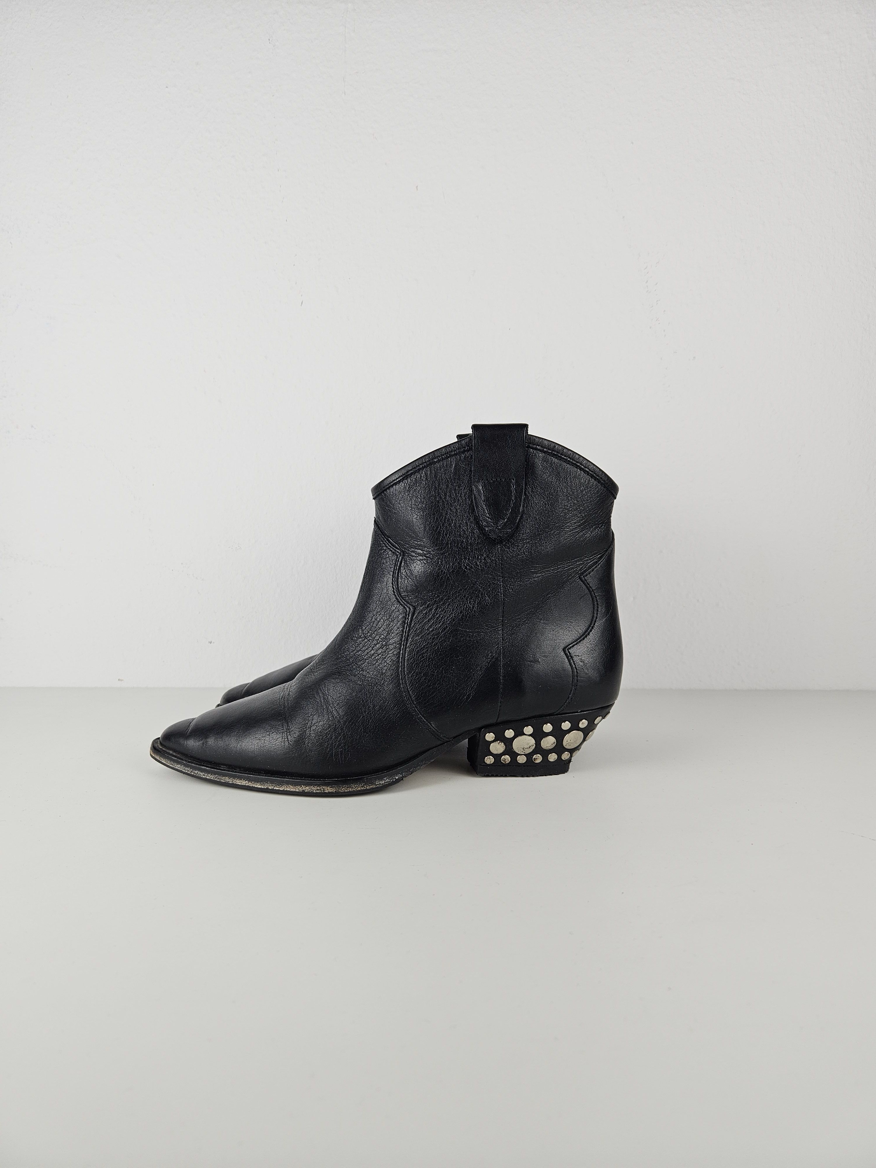 Isabel Marant Isabel Marant leather cuban heel studded cowboy ankle boots Size US 9 / IT 39 - 1 Thumbnail