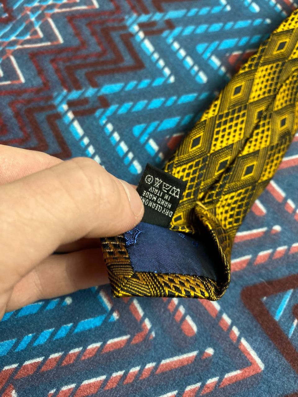 Prada PRADA MILANO ITALY NECKTIE GEOMETRIC DESIGN COLOUR Size ONE SIZE - 8 Thumbnail
