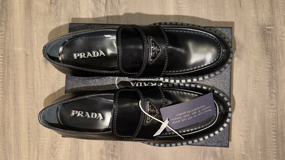 Prada Prada Mens Brushed Leather Size US 14 / EU 47 - 10 Thumbnail