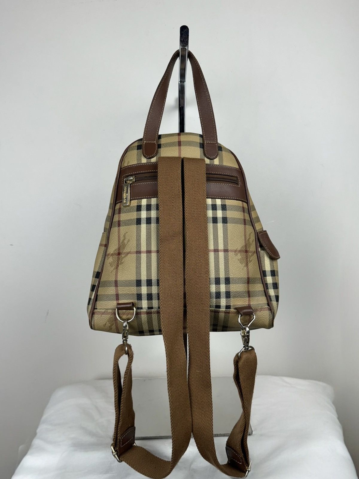 Burberry Leather backpack Burberry Nova Check y2k original item Size ONE SIZE - 2 Thumbnail
