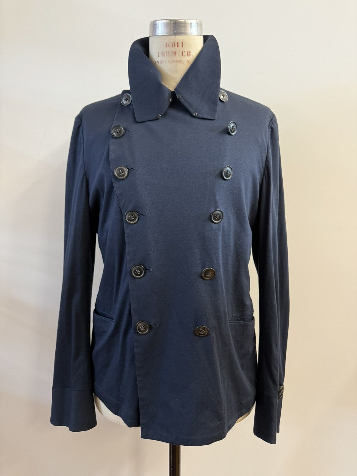 Paul Smith Paul Smith Mainline Navy Double-Breasted cropped Peacoat-XL Size US XL / EU 56 / 4 - 5 Thumbnail