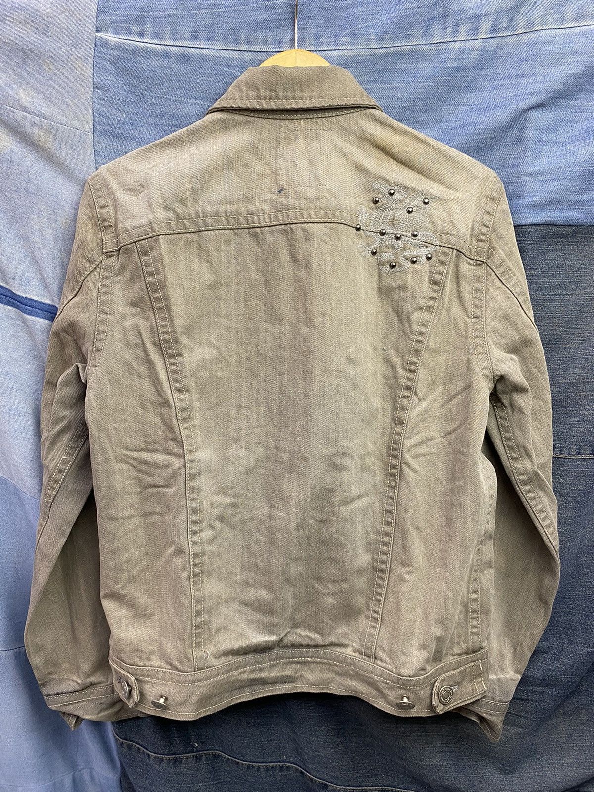 denim studdet patchwork jacket jambangee japan ifsx
