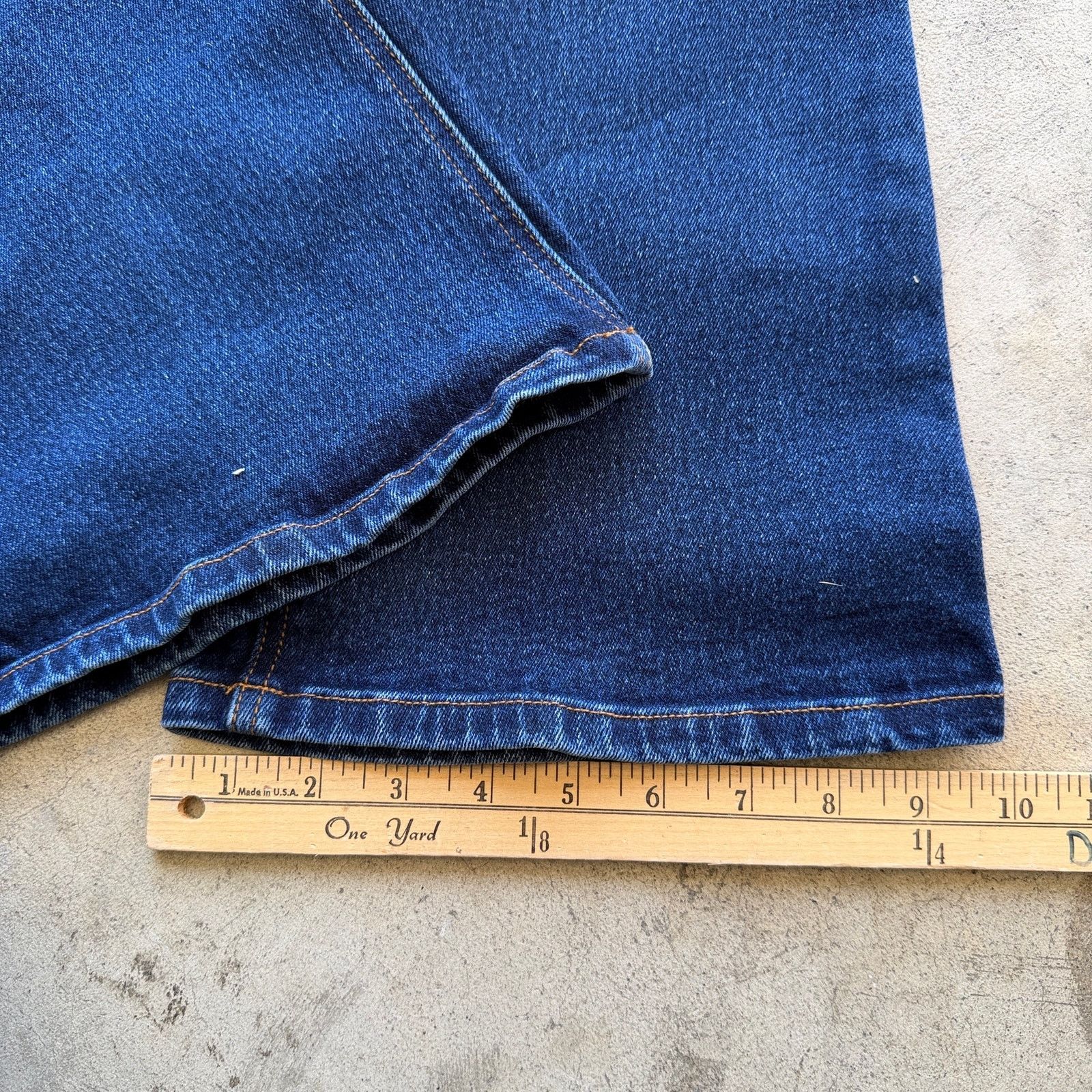 Other Vintage y2k Jean Dark Wash High Rise Flare Leg wide Jeans Size 24" / US 00 / IT 34 - 6 Thumbnail