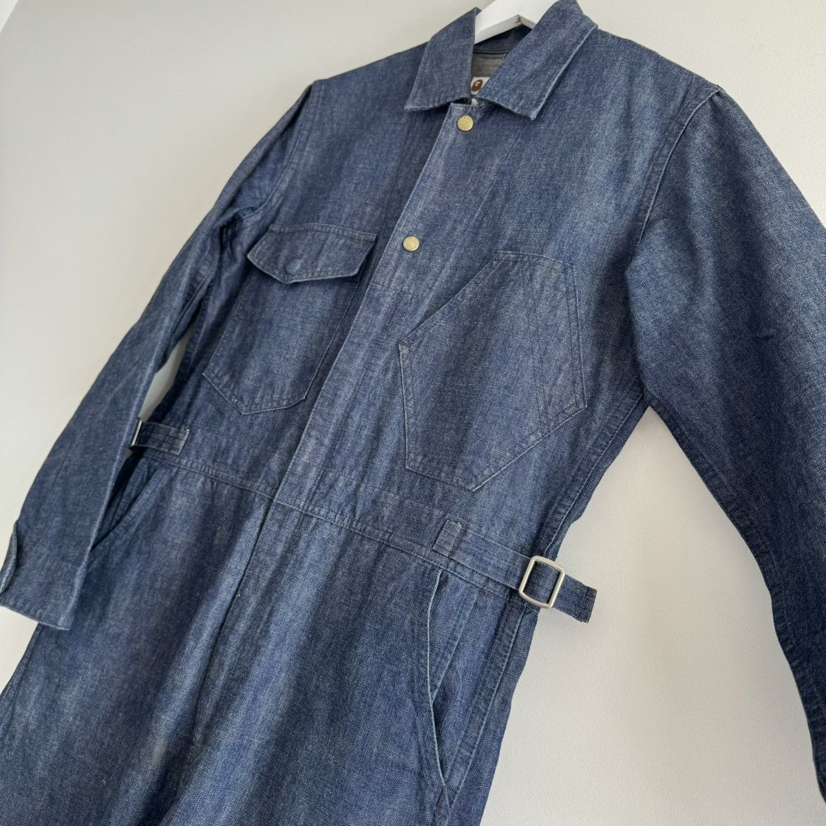 Nigo Bape Sta Denim Coveralls Jumpsuit Size US 30 / EU 46 - 6 Thumbnail
