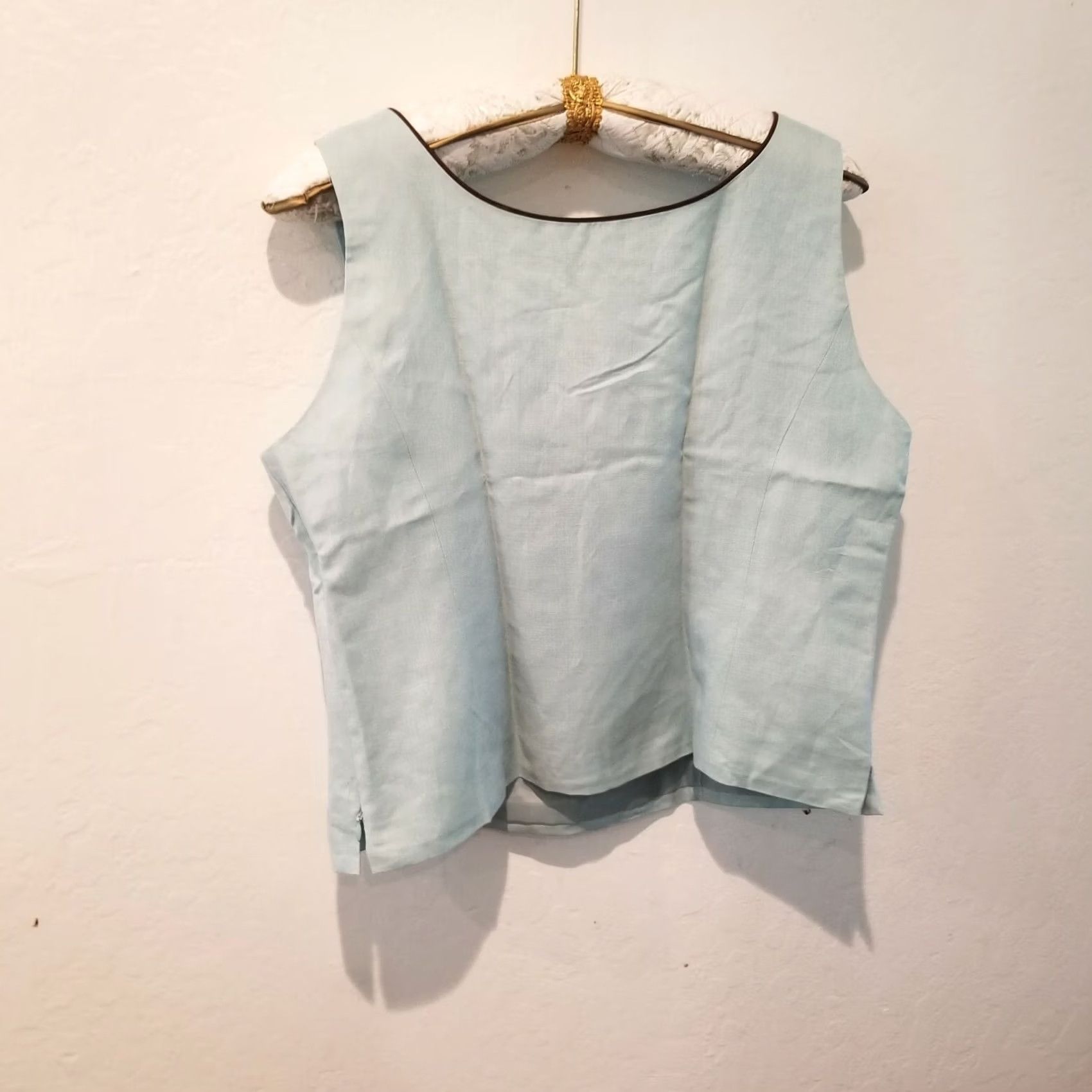 Coldwater Creek Coldwater Creek Womens Scoop Neck Sleeveless Embroidered Linen Blend Tank Sz 16 Blue Floral Casual Shirts? Size XXL / US 16-18 / IT 52-54 - 2 Thumbnail