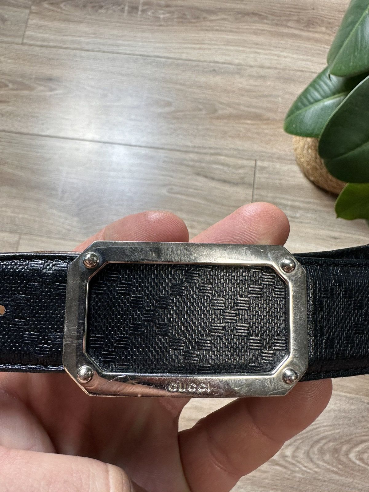 Gucci GUCCI Ssima Mens belt 162946 black Size ONE SIZE - 3 Thumbnail
