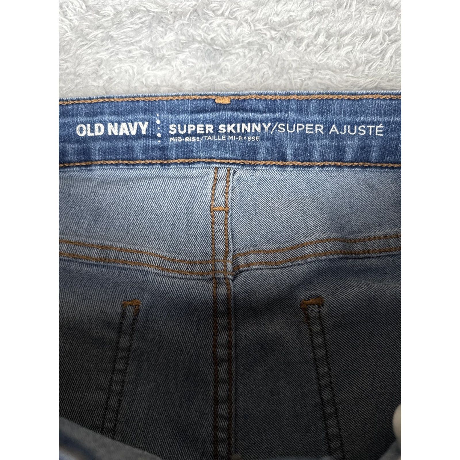 Old Navy Old Navy Jeans Womens 10 Blue Mid Rise Super Skinny Stretch Denim Five Pocket Jeans Size 32" / US 10 / IT 46 - 6 Thumbnail
