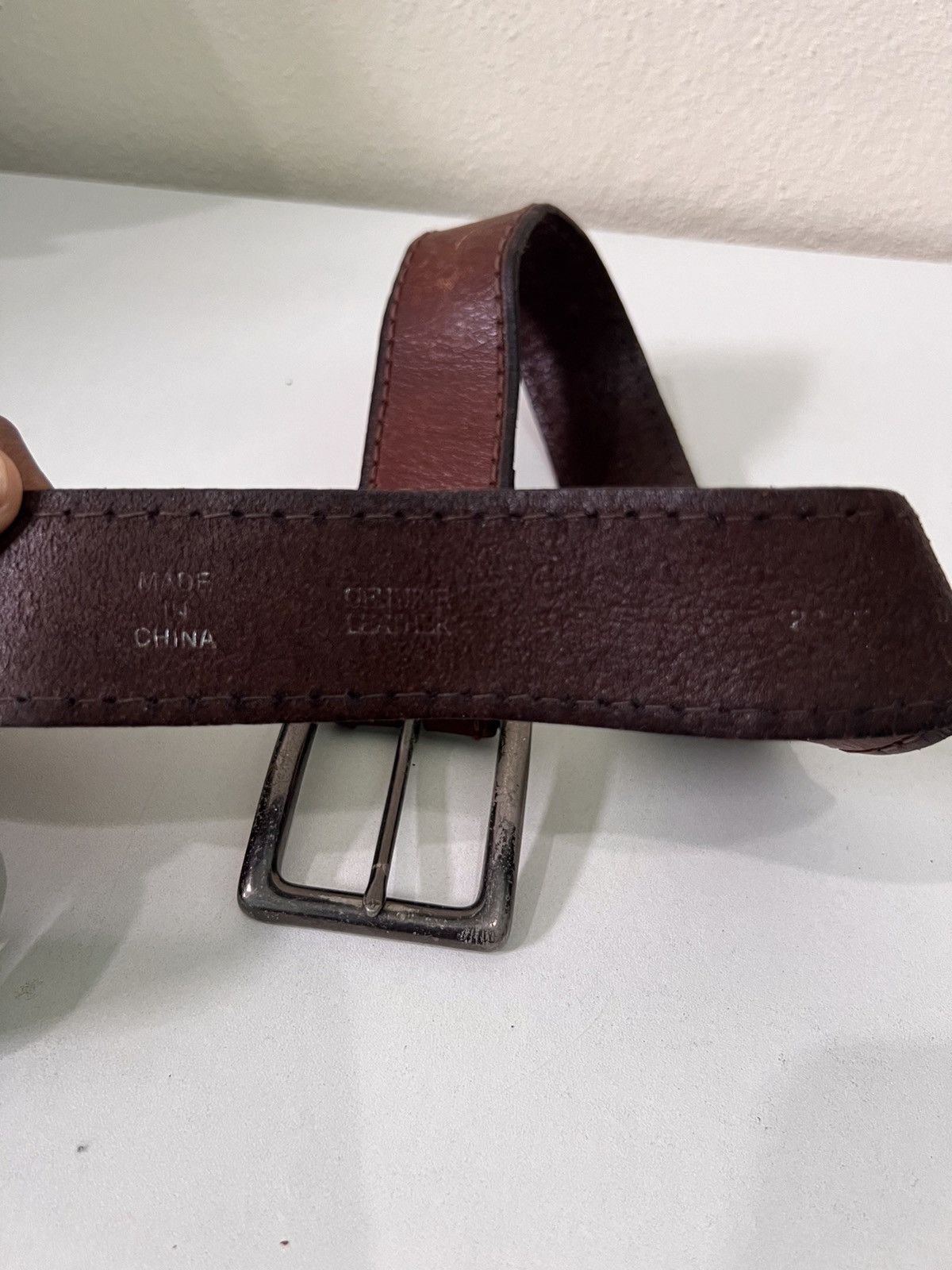 Genuine Leather Vintage Genuine Leather Buckle Belt Size ONE SIZE - 5 Thumbnail
