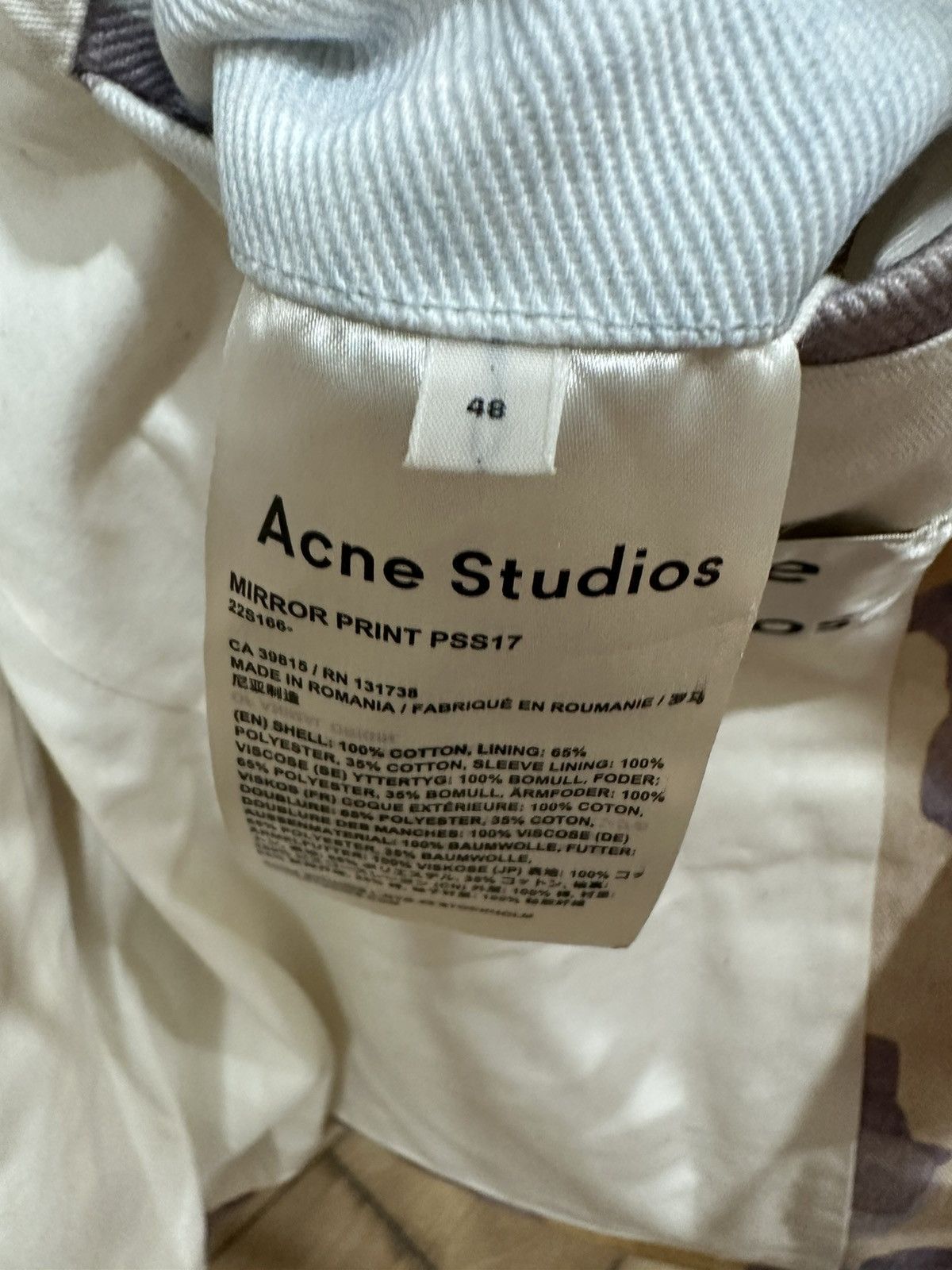 Acne Studios RARE GRAIL acne studios printed jacket Size US XL / EU 56 / 4 - 6 Thumbnail