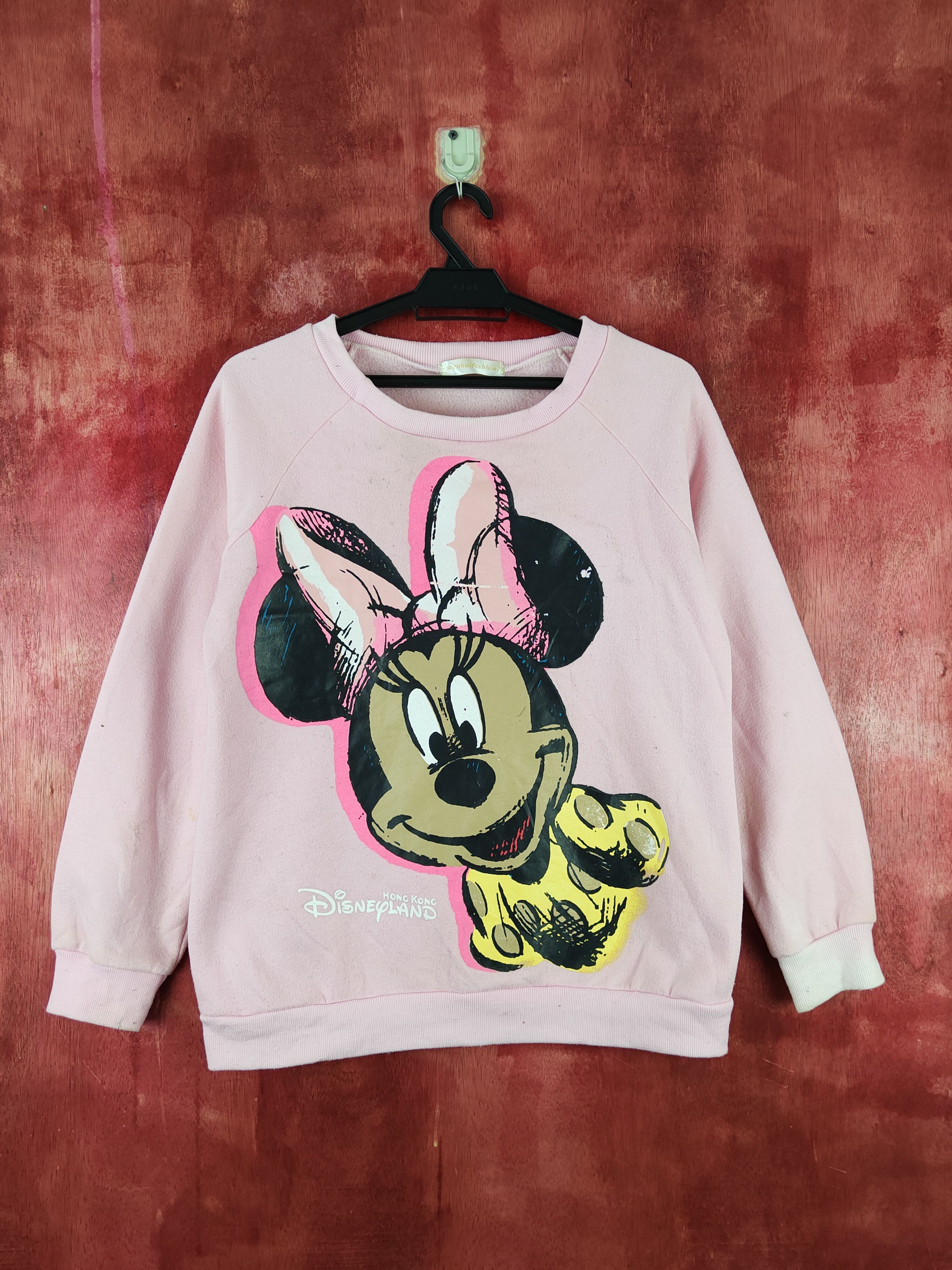 Japanese Brand × Vintage Wenhui Fashion Pink bootleg Minnie Mouse Sweatshirts #S2120 Size M / US 6-8 / IT 42-44 - 1 Thumbnail