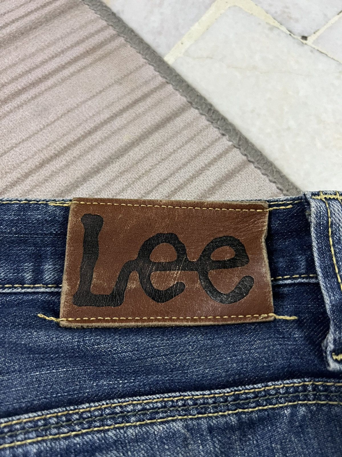 Japanese Brand × Jean × Lee 💥Flare💥Vintage Lee Rider Distressed Jean Size US 31 - 23 Thumbnail