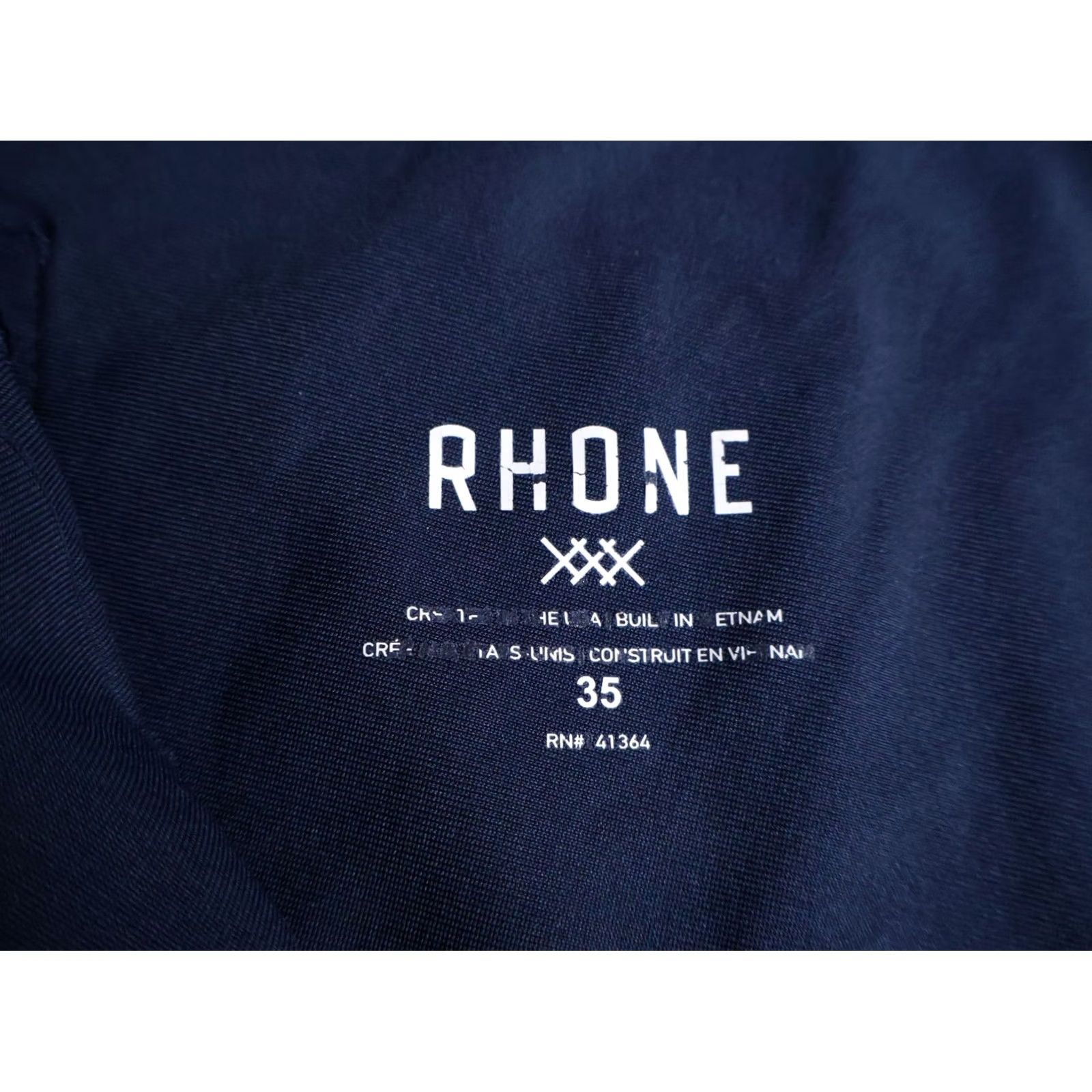 Rhone Rhone Commuter Pants Men 35 x 27 Dark Blue Lightweight Polyester 5 Pocket Chino Flat Front Zip Fly Tapered Casual Regular Inseam 27 Size US 35 - 3 Thumbnail