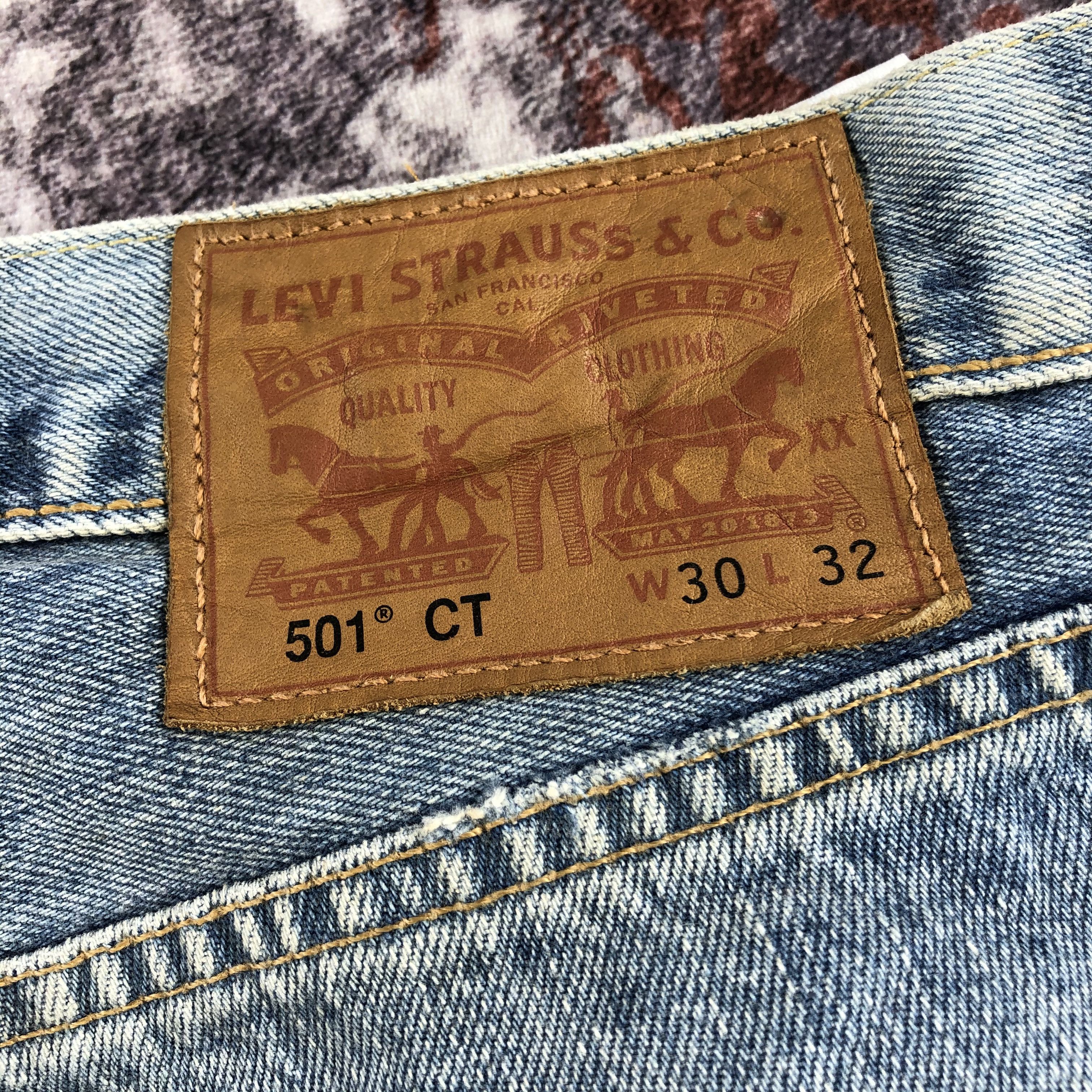 Levi's Vintage Blue Wash Distress Levis 501 Jeans-JM2550 Size US 32 / EU 48 - 6 Thumbnail