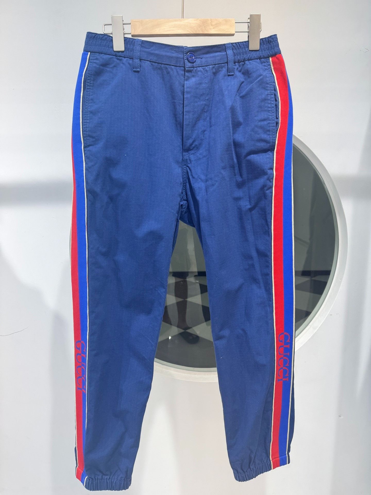 Gucci GUCCI blue logo school uniform trousers Size US 28 / EU 44 - 1 Thumbnail