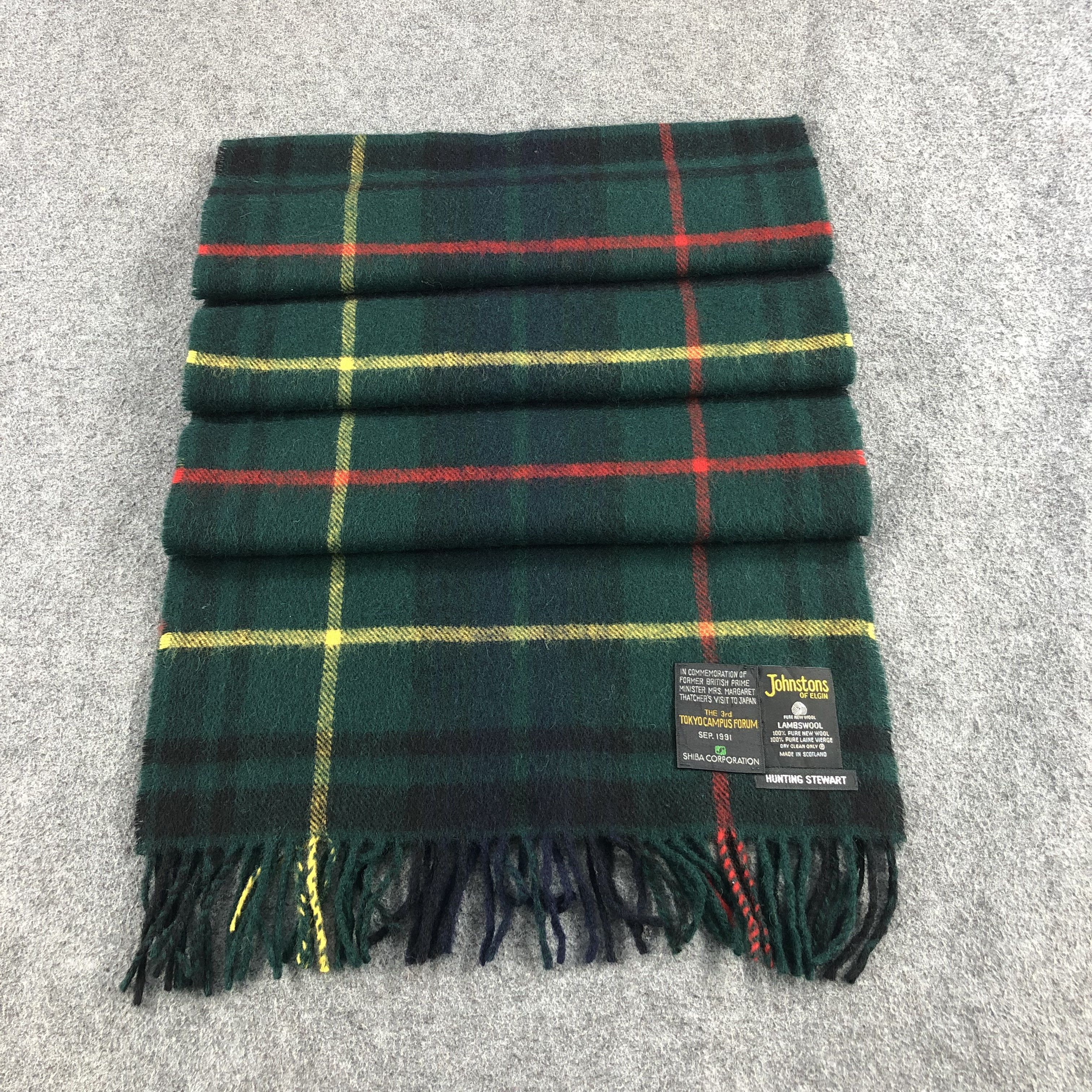 Johnstons Of Elgin Johnstons of Elgin Tartan Wool Scarf Muffler V899 Size ONE SIZE - 2 Thumbnail