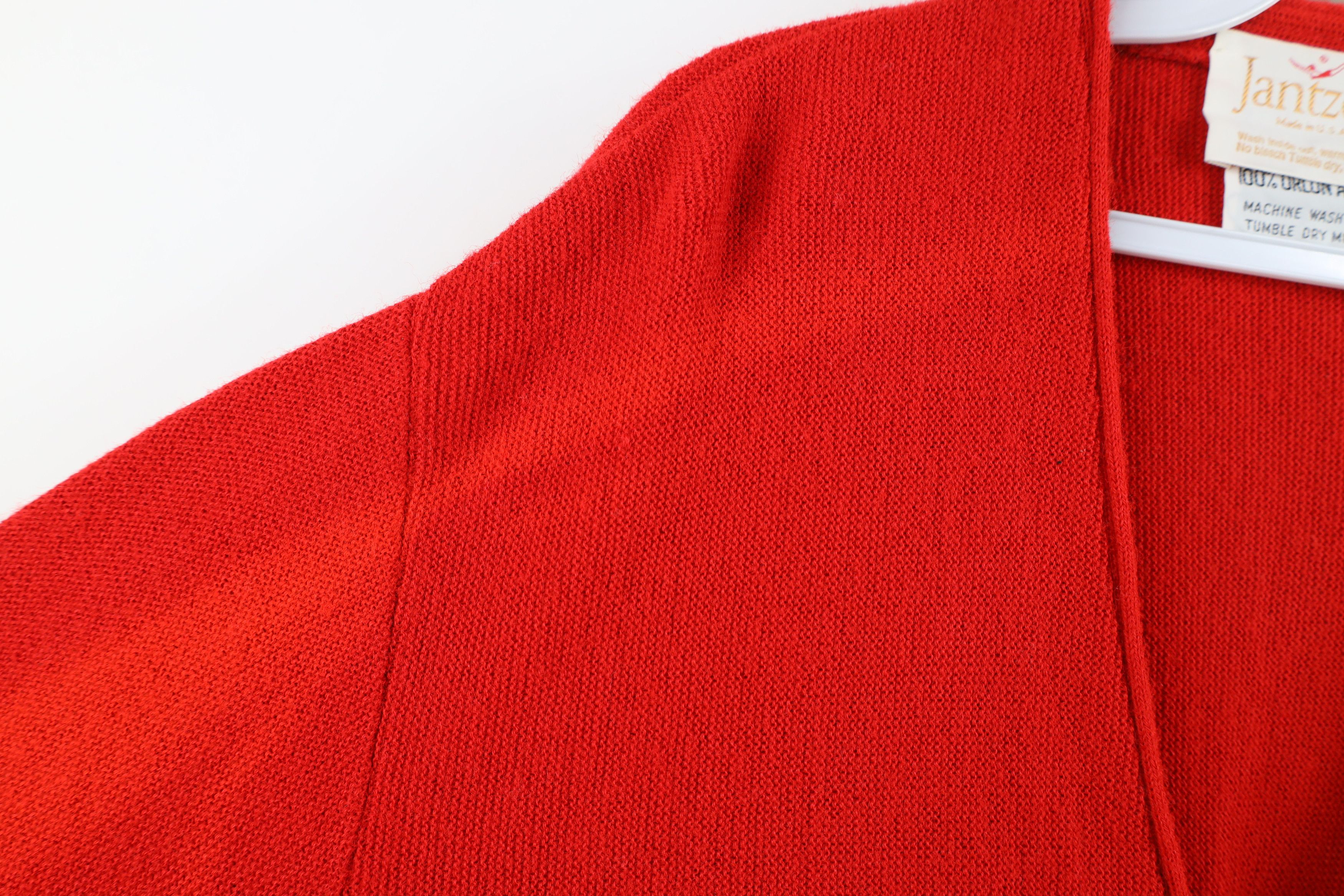 Vintage Vintage 70s Streetwear Faded Knit Cardigan Sweater Red USA Size US L / EU 52-54 / 3 - 5 Thumbnail