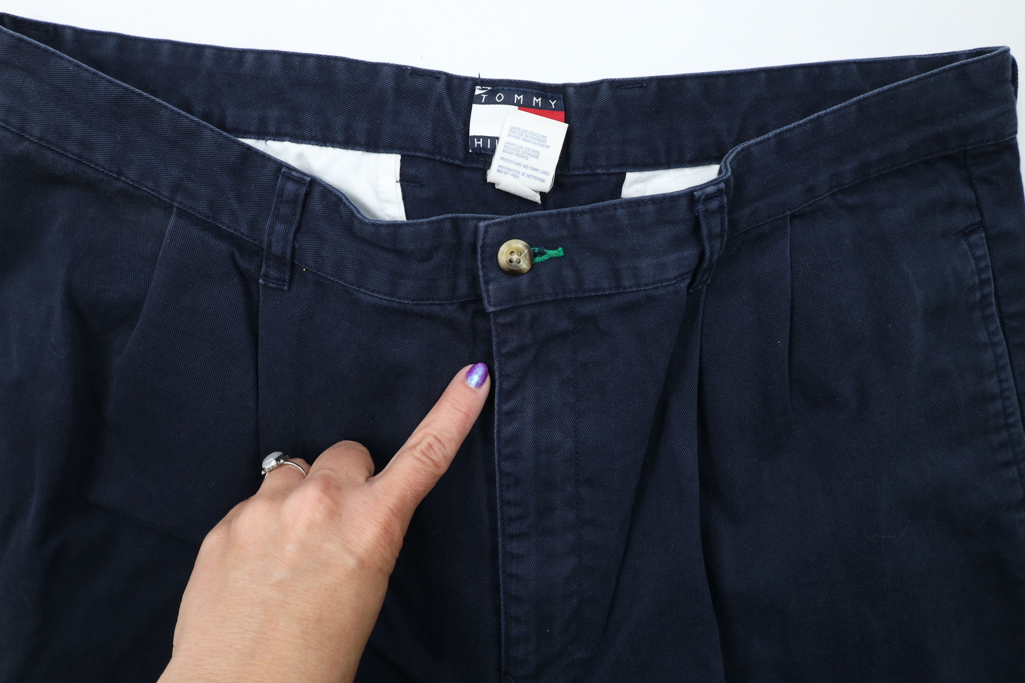 Tommy Hilfiger Vintage Y2K 2004 Tommy Hilfiger Wide Leg Chino Pants Blue Size US 36 / EU 52 - 6 Thumbnail