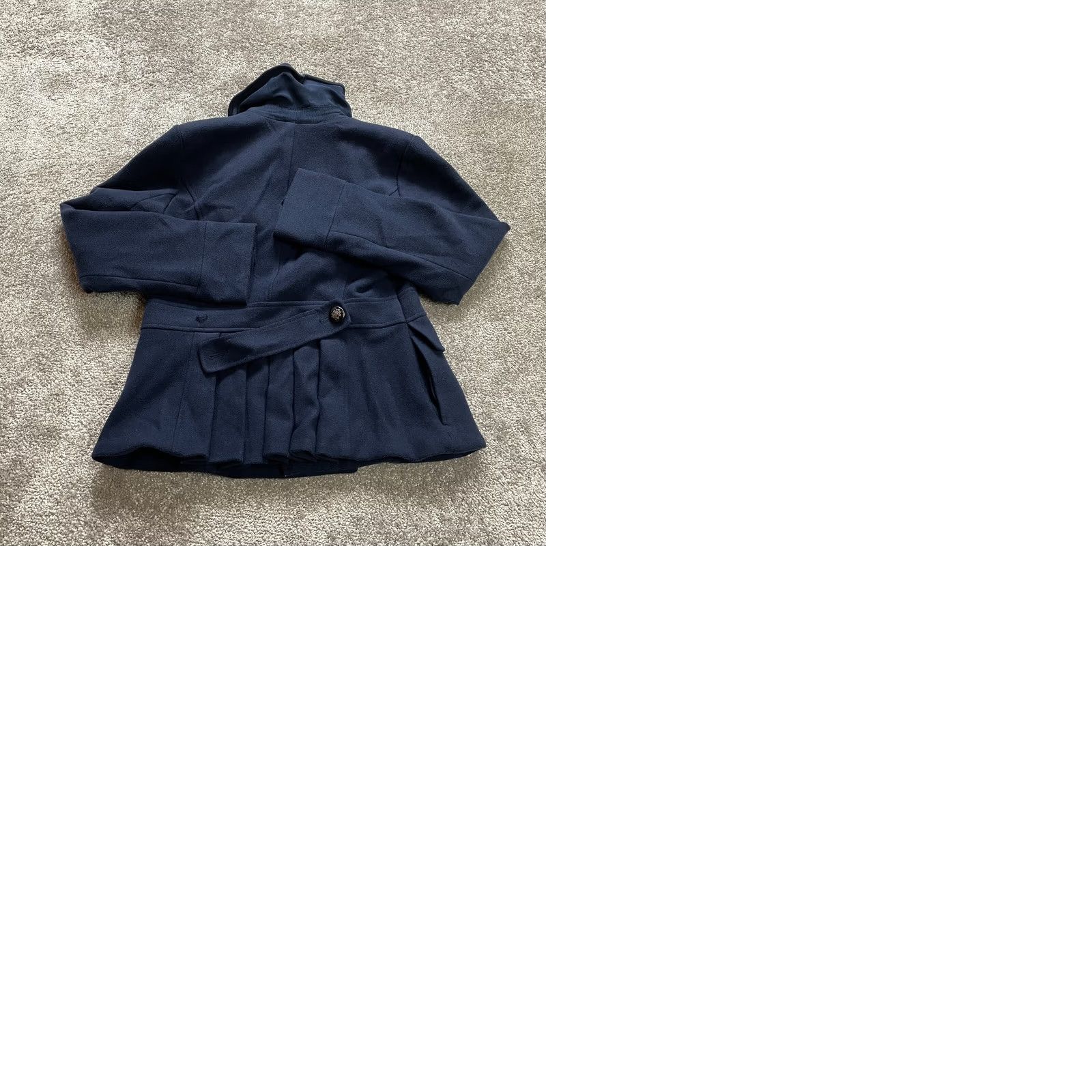 White House Black Market VINTAGE White House Black Market Blazer Jacket Womens Small Navy Blue Double Breasted Size S / US 4 / IT 40 - 9 Thumbnail