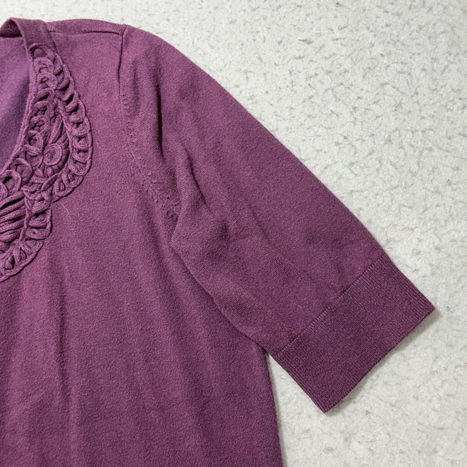 Other Halogen Medium Snap Button Front Cardigan Emroidery Sweater Size M / US 6-8 / IT 42-44 - 5 Thumbnail