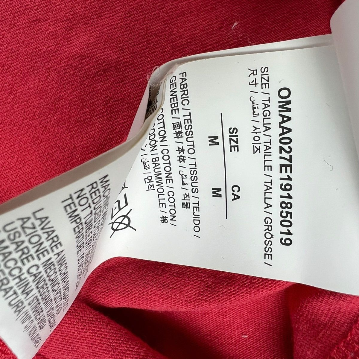 Off-White Off-White Mini Logo Red T Shirt Size US L / EU 52-54 / 3 - 4 Thumbnail