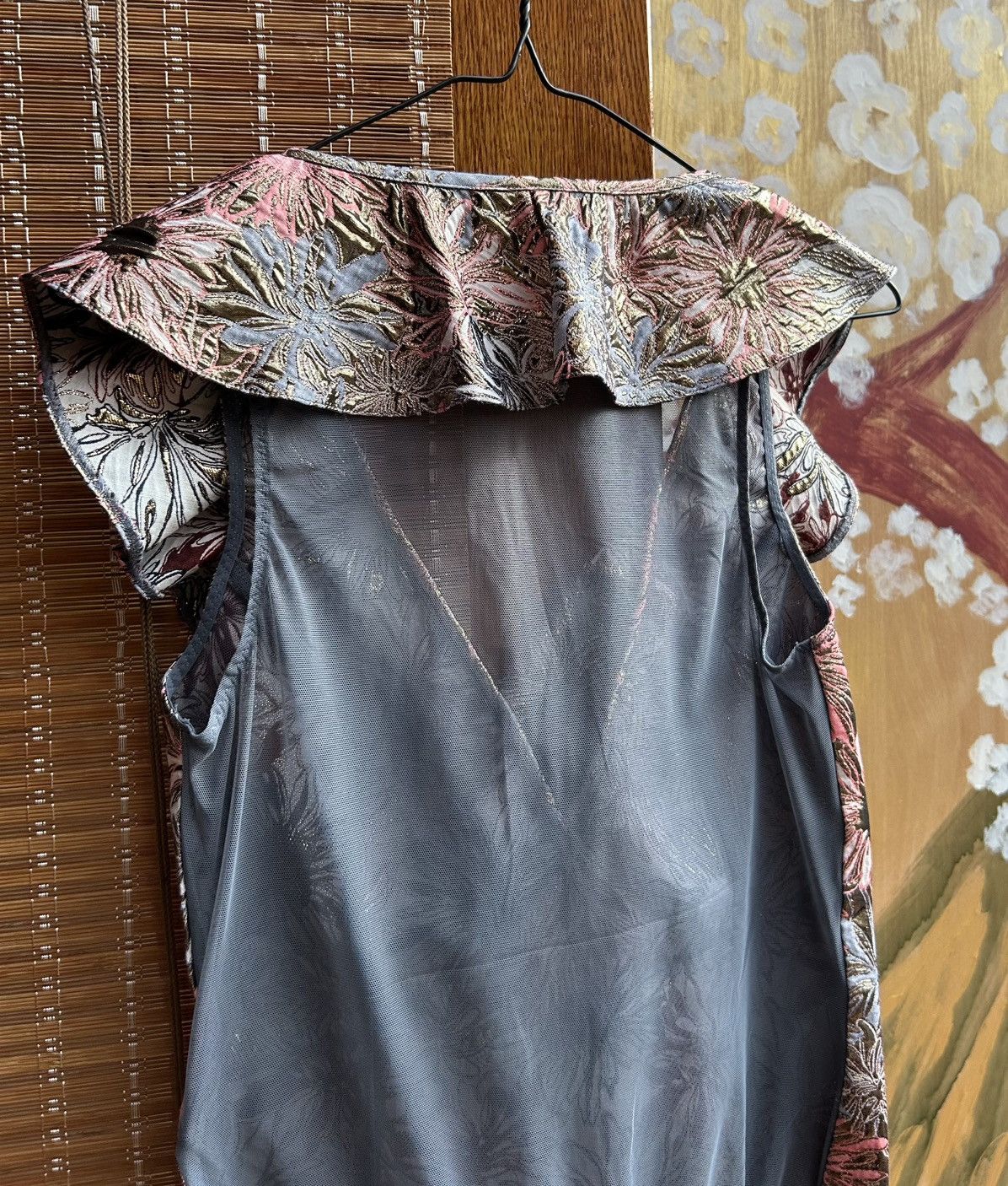 Designer × Victoria's Secret Victorias Secret Dream Angels Shine Brocade Ruffled Bodysuit Size M / US 6-8 / IT 42-44 - 4 Thumbnail