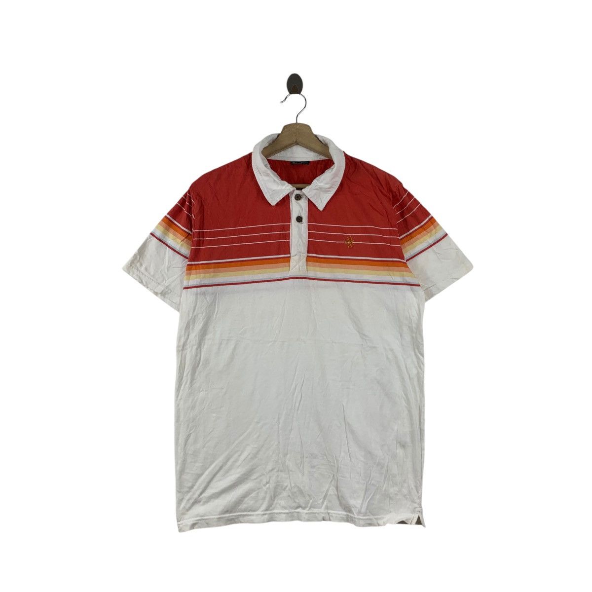 Vintage Vintage PEAKABOO HONOLULU HAWAII Striped Basil Polo Tee Size US XL / EU 56 / 4 - 1 Thumbnail