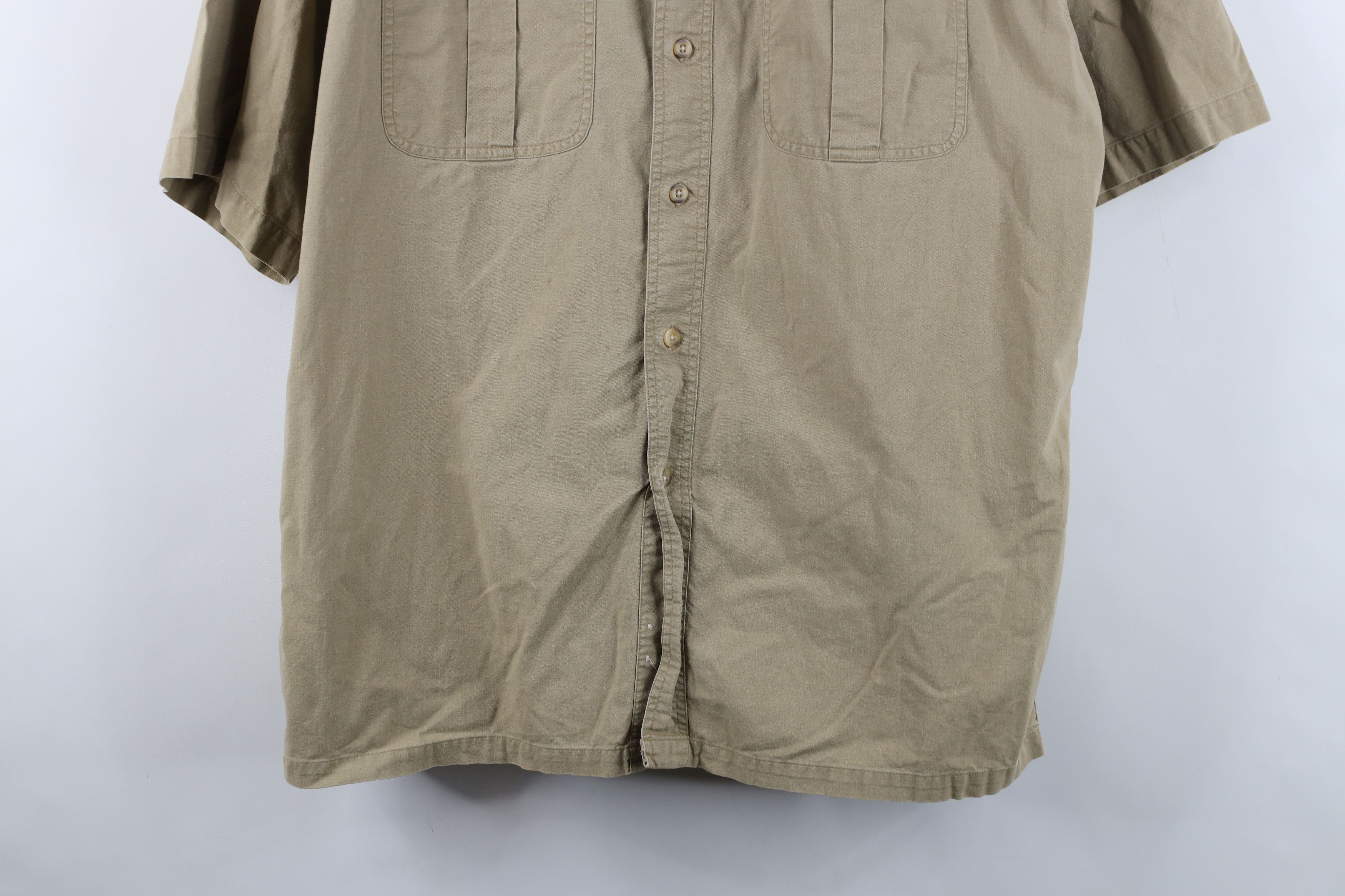 Vintage Vintage 90s Y2K Streetwear Canvas Short Sleeve Button Shirt Size US L / EU 52-54 / 3 - 3 Thumbnail