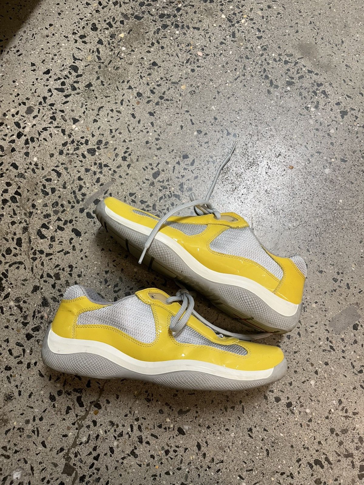 Prada Prada Americas Cup Yellow Patent Leather Size US 6 / EU 39 - 2 Thumbnail