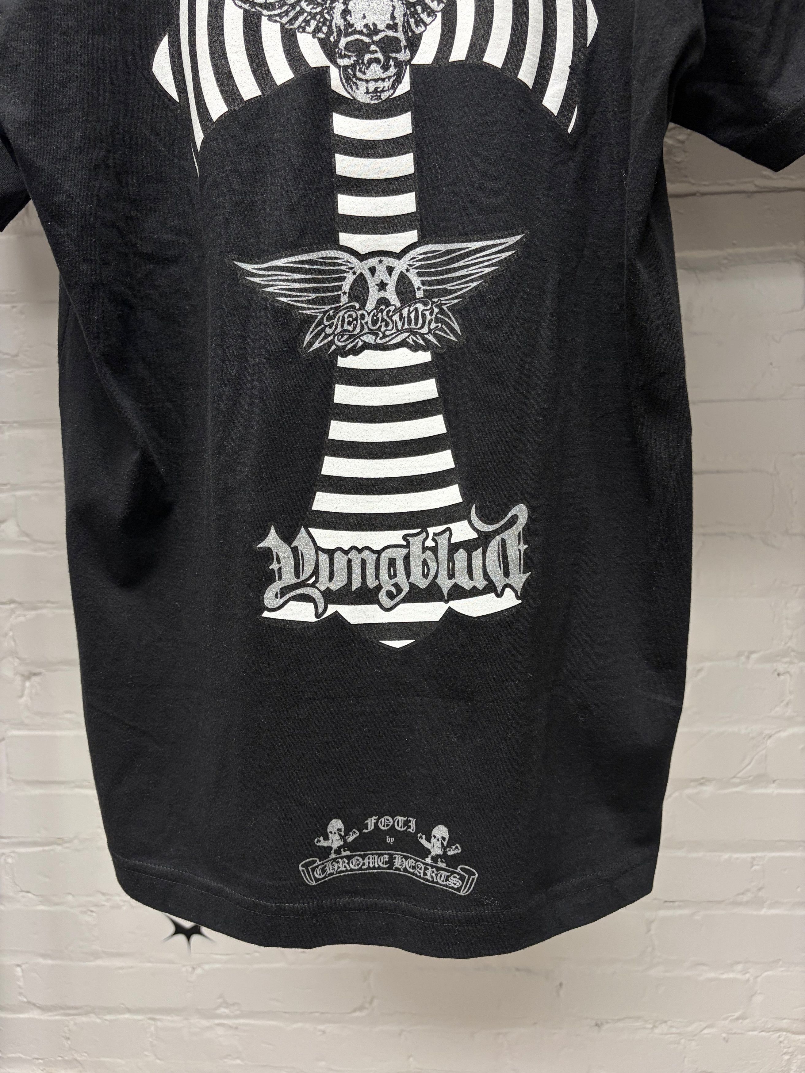 Chrome Hearts Chrome Hearts x Yungblud/Aerosmith Collaborative Cross Back Graphic T-Shirt Size US M / EU 48-50 / 2 - 2 Thumbnail