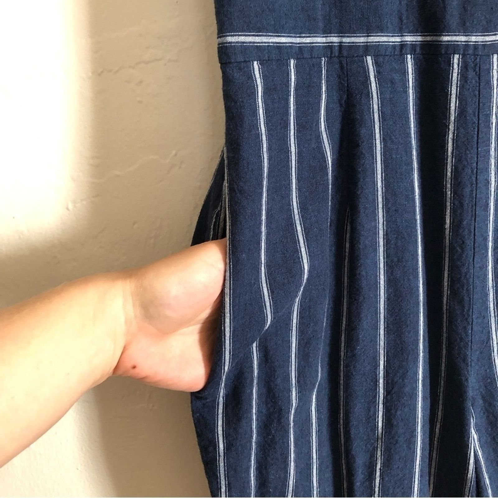 Other Rachel by Rachel Roy Kate Blue White Stripe Romper Jumpsuit Size 28" / US 6 / IT 42 - 4 Thumbnail