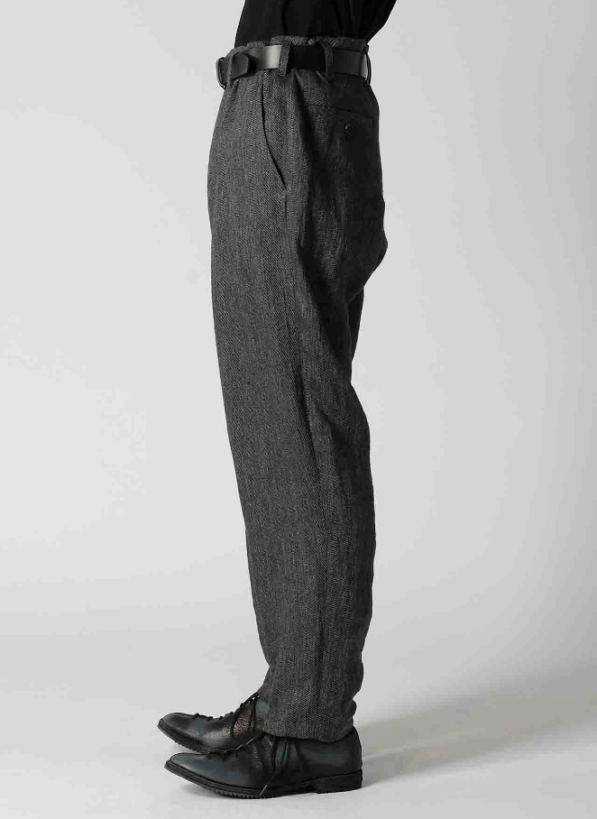 Yohji Yamamoto Yohji Yamamoto Pour Homme - FLAX TOP GABARDINE SLIM PANTS Size US 30 / EU 46 - 7 Thumbnail