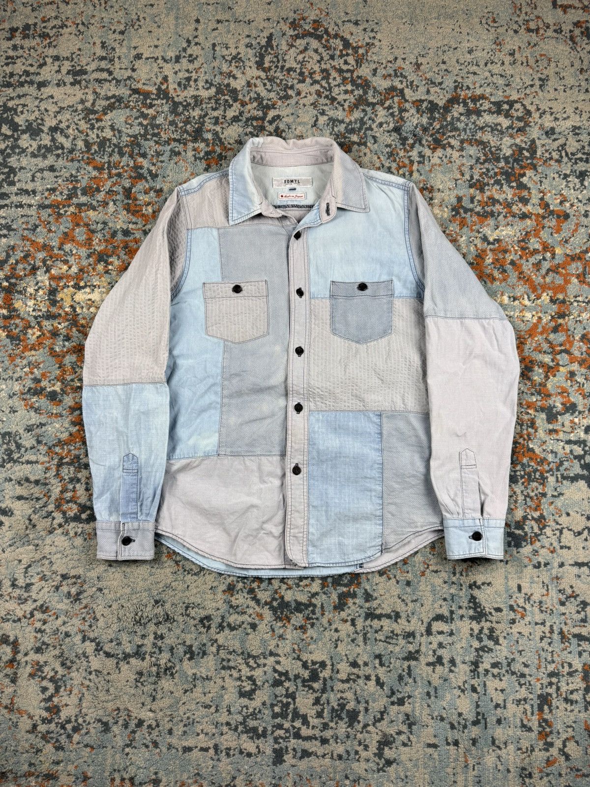 FDMTL Vintage FDMTL crazy patchwork sashiko boro style shirt Size US S / EU 44-46 / 1 - 1 Thumbnail