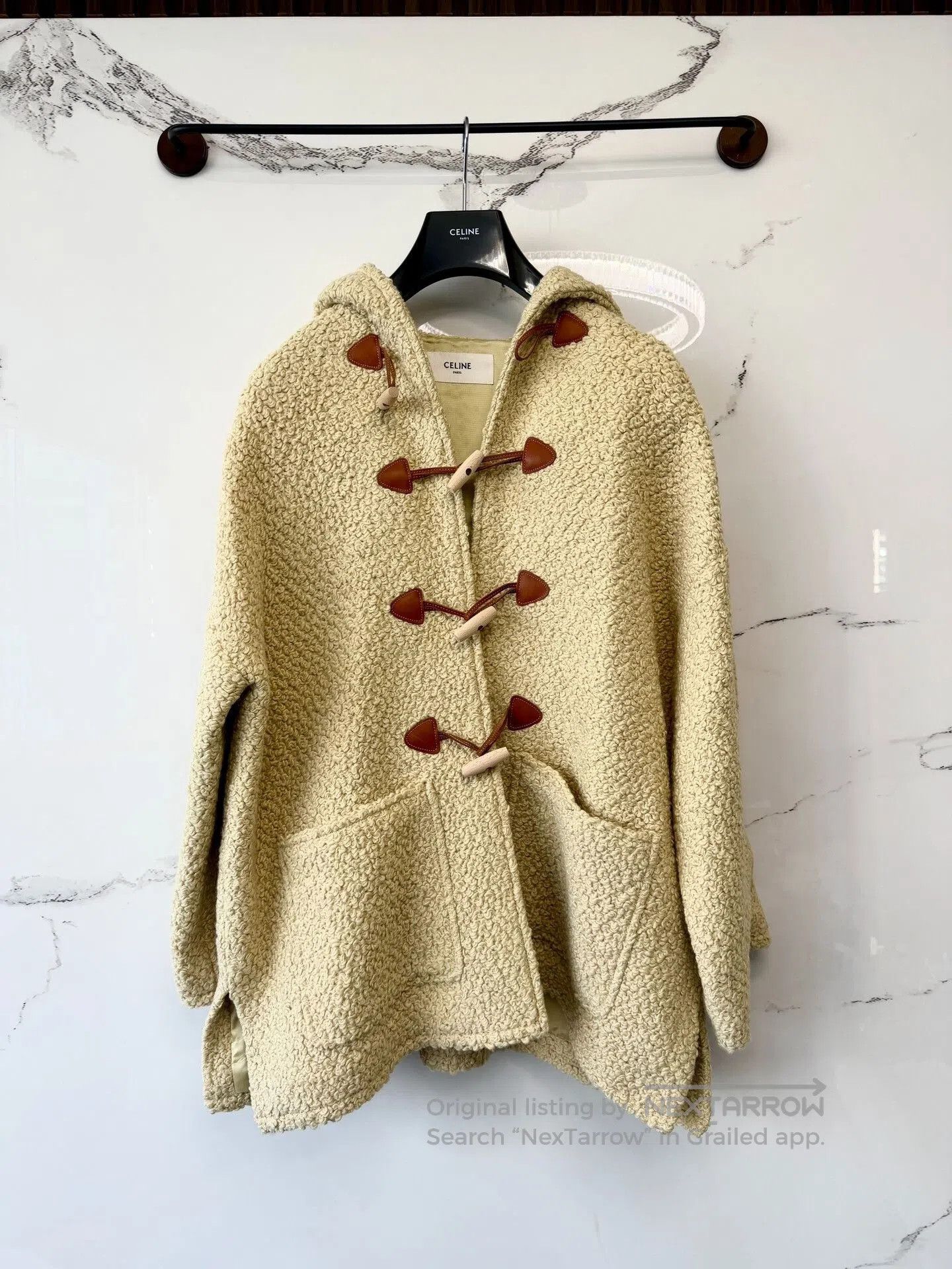 Celine celine cream woven oversized coat. Size M / US 6-8 / IT 42-44 - 1 Thumbnail