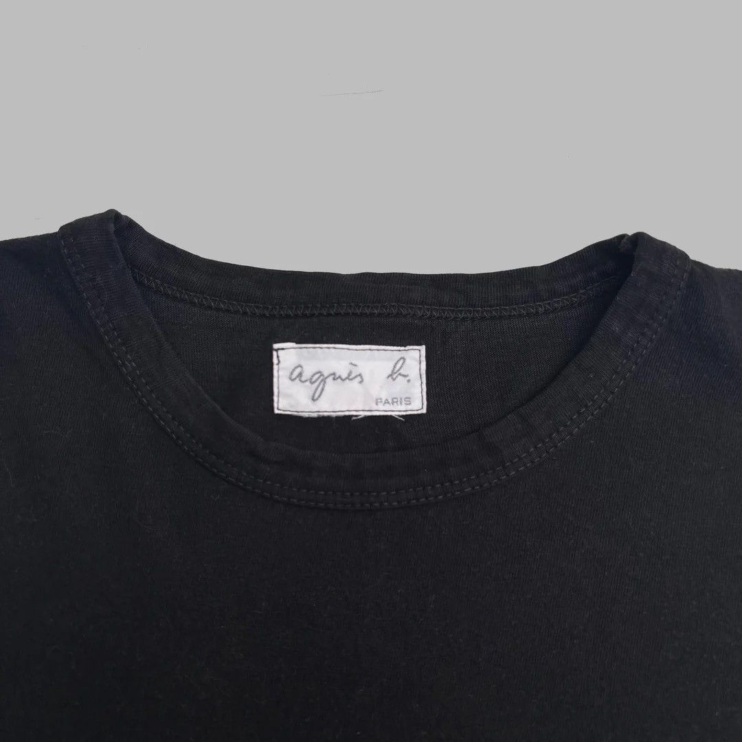 agnes b. Agnes b. 1990 90s Vintage Designer L/S Logo Rare Top T-Shirt Size L / US 10 / IT 46 - 3 Thumbnail
