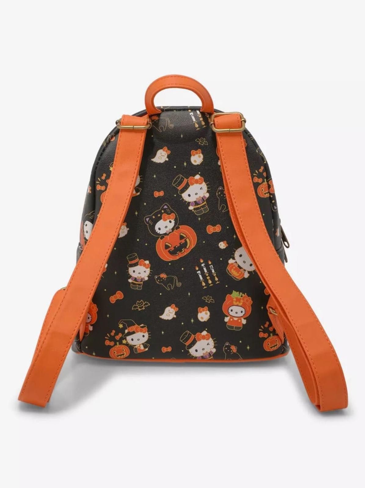 Loungefly Hello Kitty Pumpkin Mini Backpack NWT display picture 2