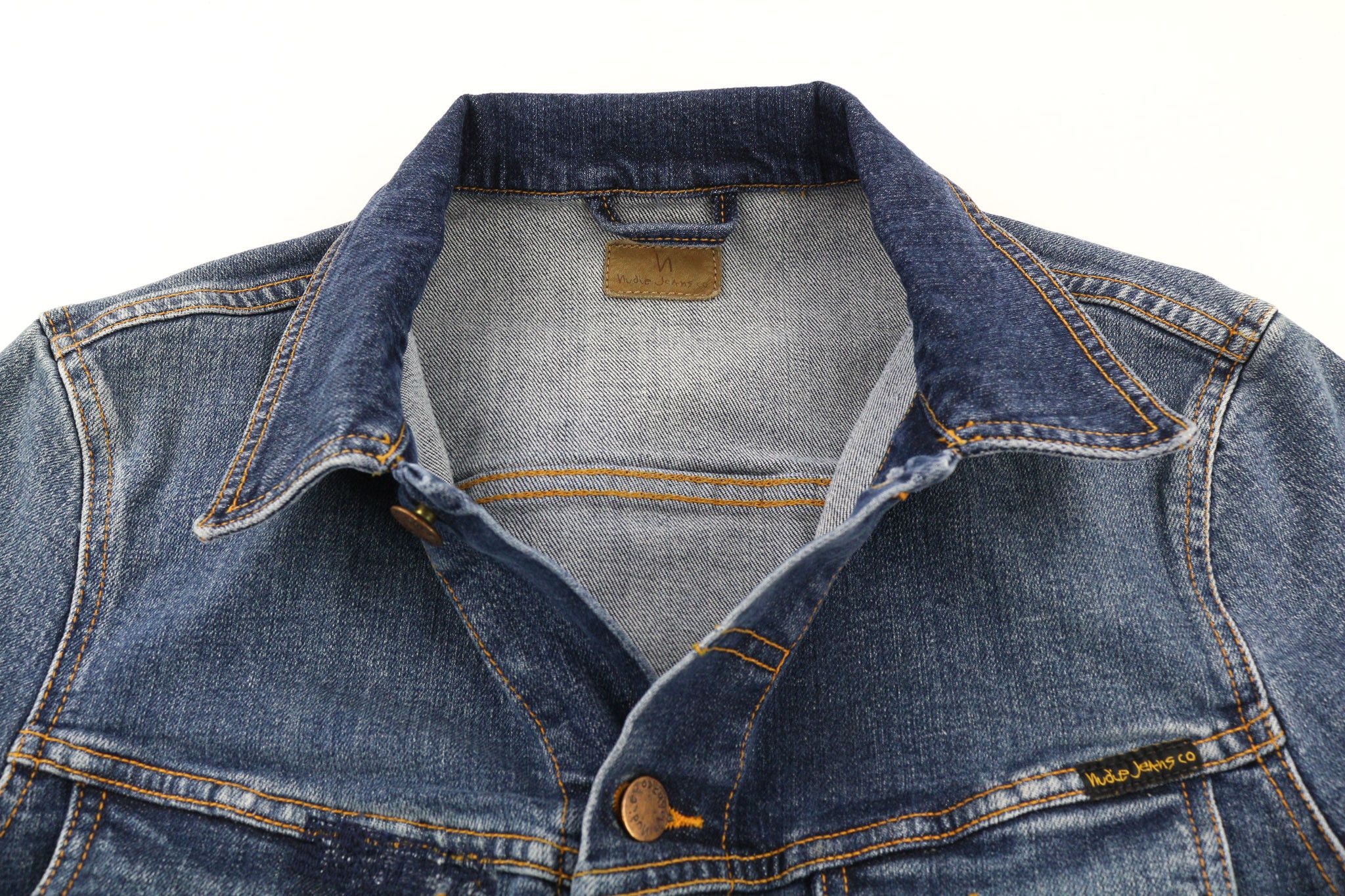 Nudie Jeans PERRY EXCELLENT BLUE S Denim Stretch Blue Jacket 80806 Size US S / EU 44-46 / 1 - 4 Thumbnail