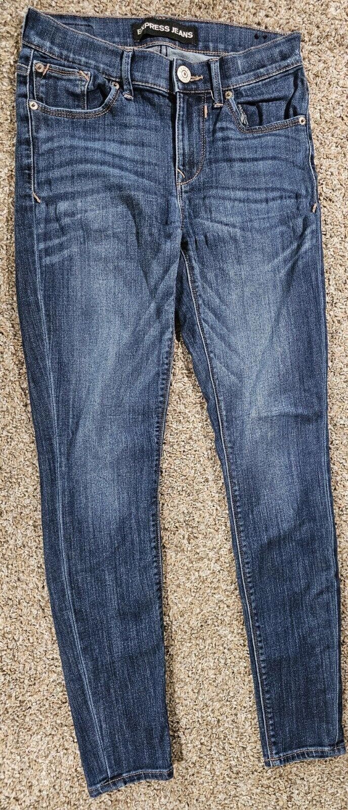 Express Express Women's Jeans Mia Mid Rise Legging Size 0S Size 25" / US 0 / IT 36 - 1 Thumbnail