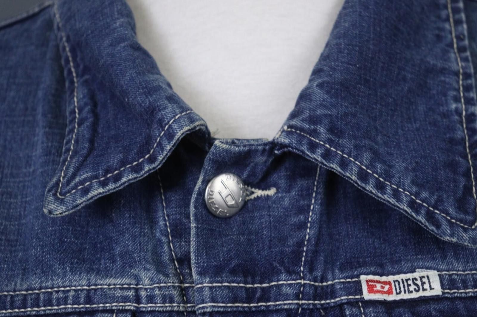 Diesel Diesel Blue Cotton Denim Collared Front Jean Jacket Size S Size S / US 4 / IT 40 - 8 Thumbnail