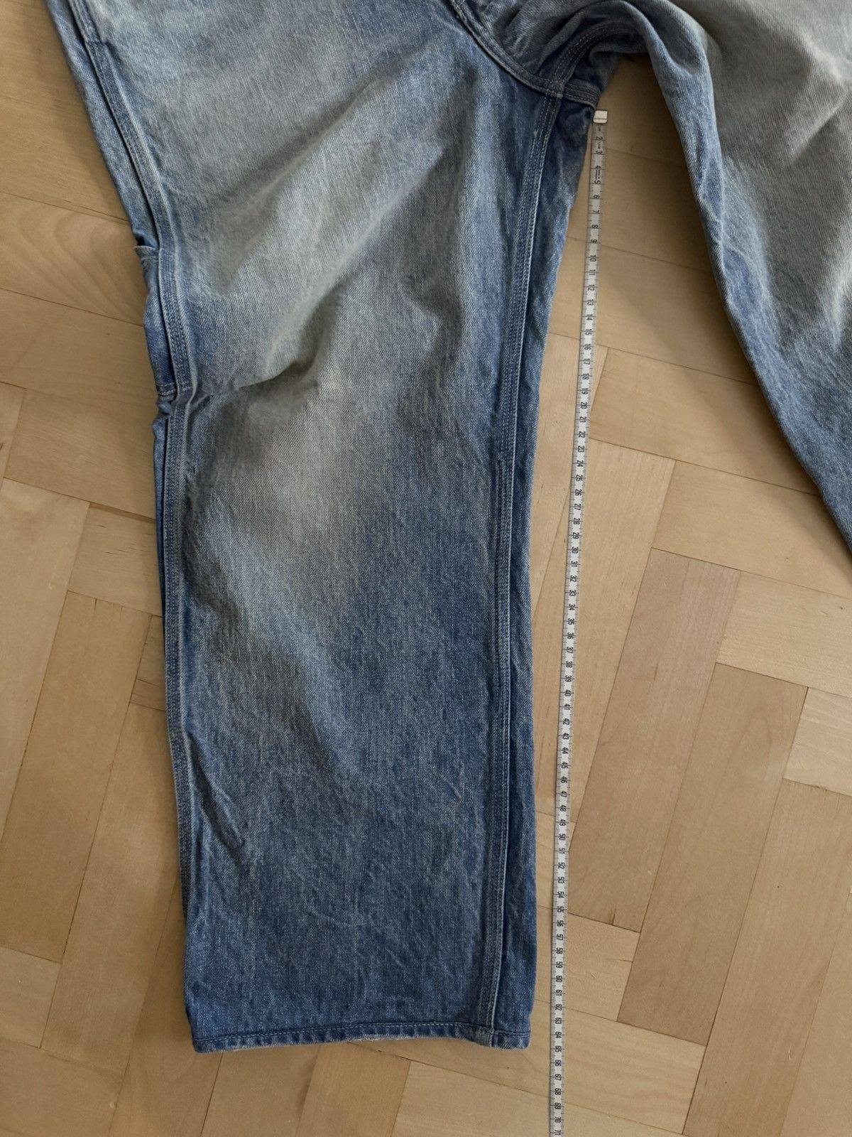 Auralee AURALEE SELVEDGE FADED HEAVY DENIM PAINTER PANTS Size US 32 / EU 48 - 6 Thumbnail