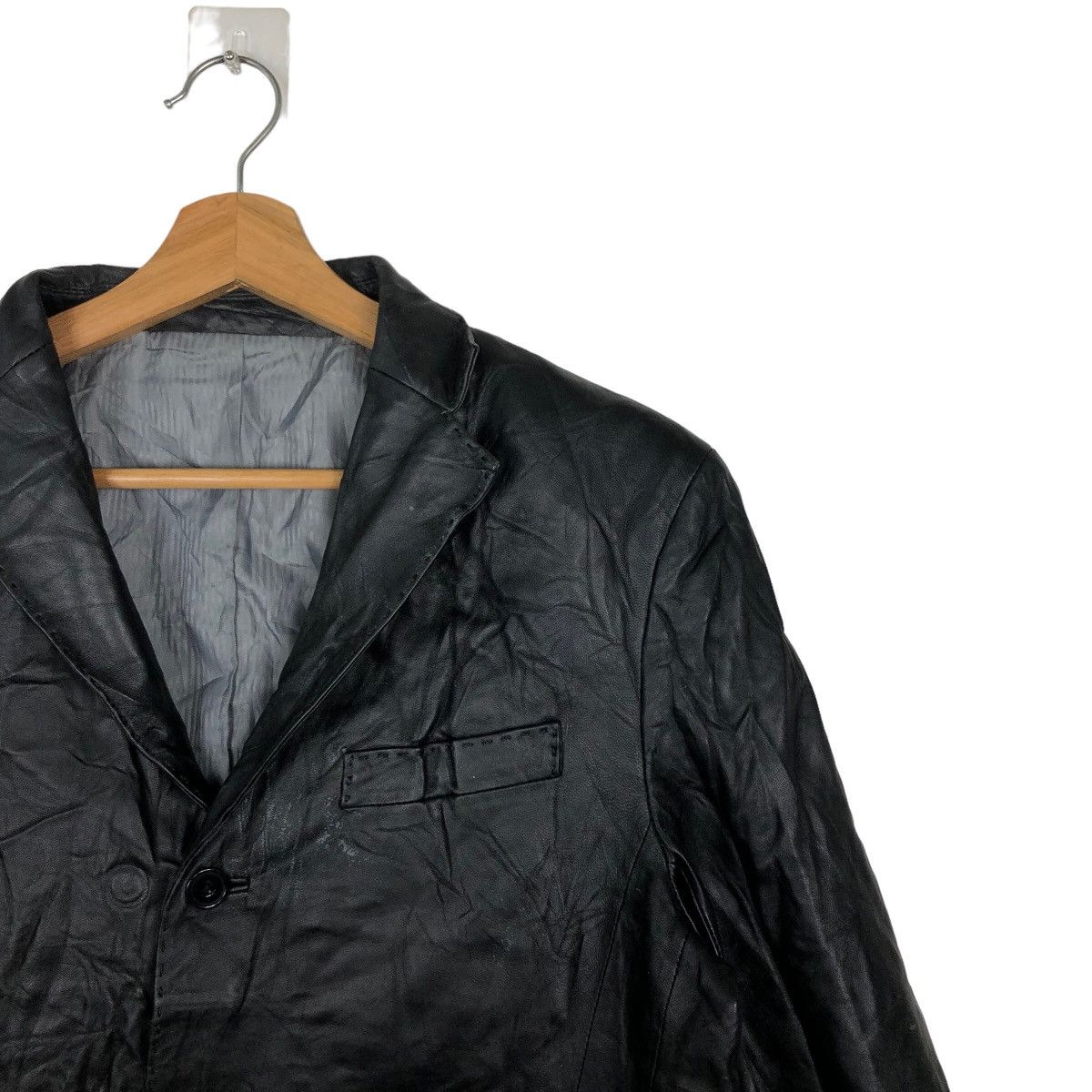 Genuine Leather 🔥90’s Vintage Lamb Leather Jacket Mitsumine Issey Miyake Size US M / EU 48-50 / 2 - 6 Thumbnail