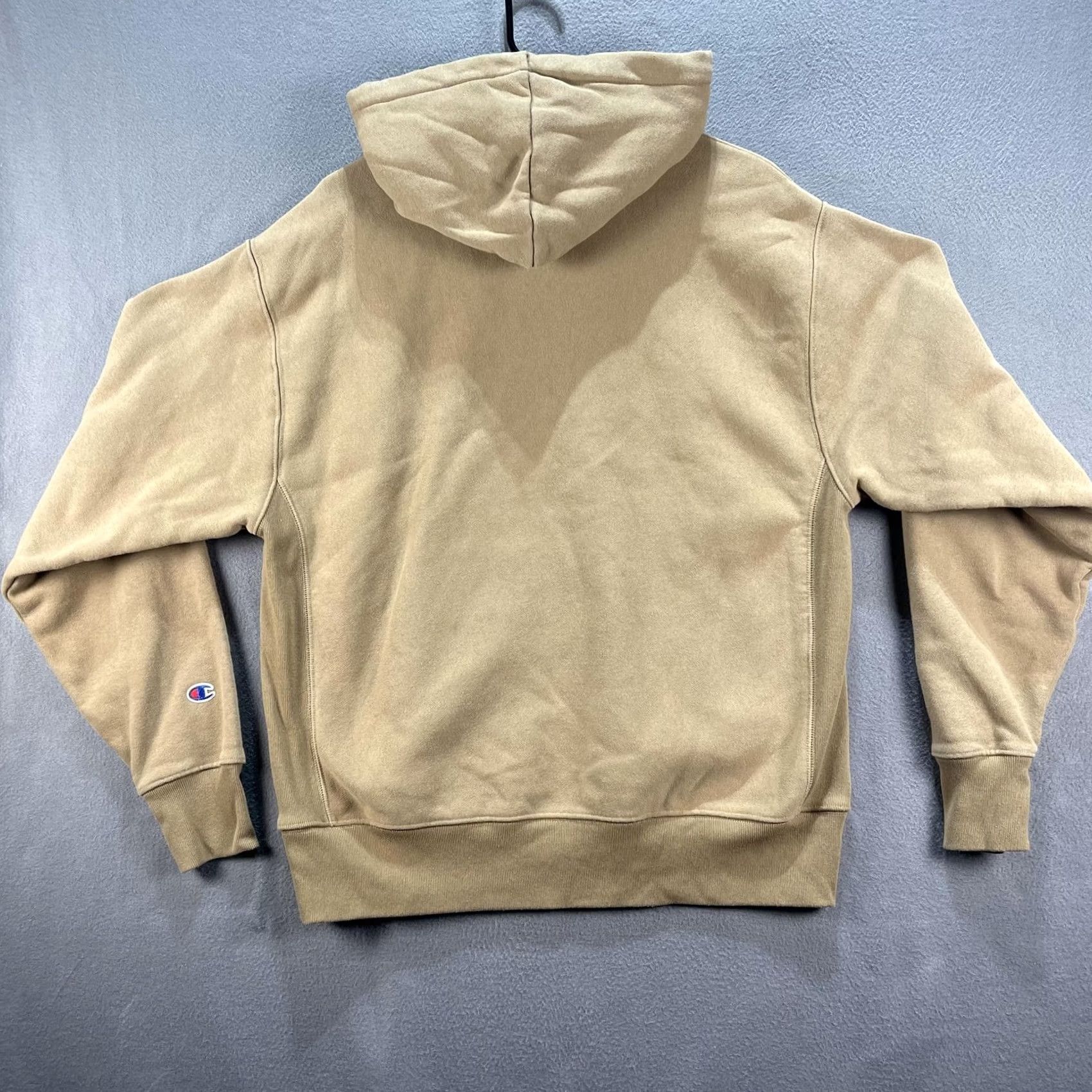 Champion Champion Reverse Weave Hoodie Mens Large Tan Pullover Script Logo Embroidered Size US L / EU 52-54 / 3 - 2 Thumbnail
