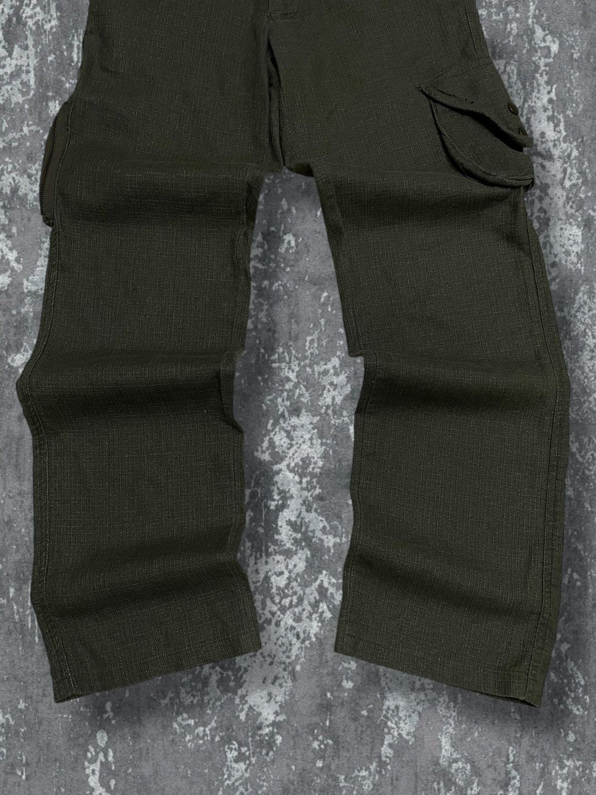 Japanese Brand Vintage Rare 90s Japan Spinner Bait Army Style Goa Cargo Size US 29 - 3 Thumbnail