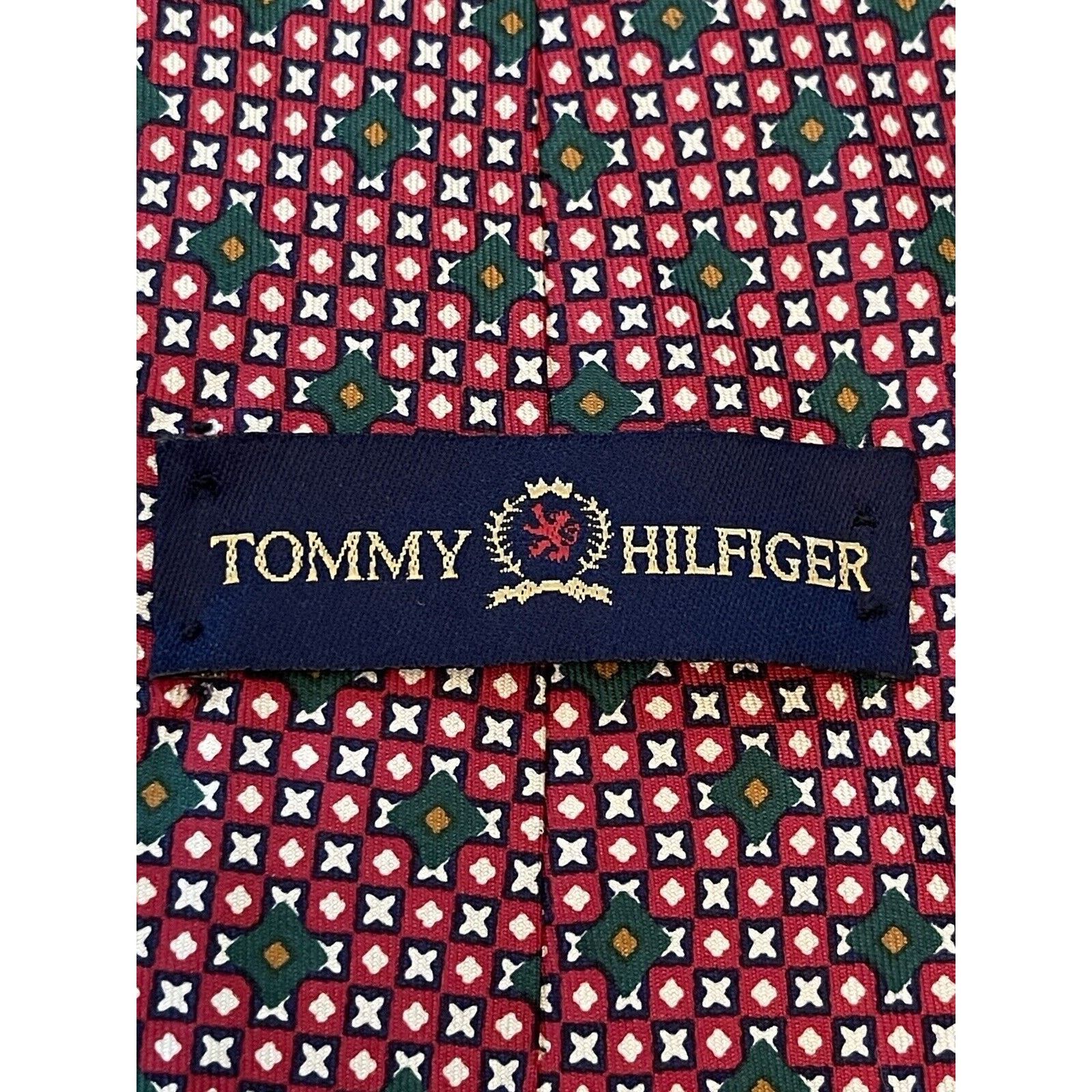 Tommy Hilfiger Tommy Hilfiger Red Green Blue 100% Italian Silk Made In Usa Size ONE SIZE - 8 Thumbnail